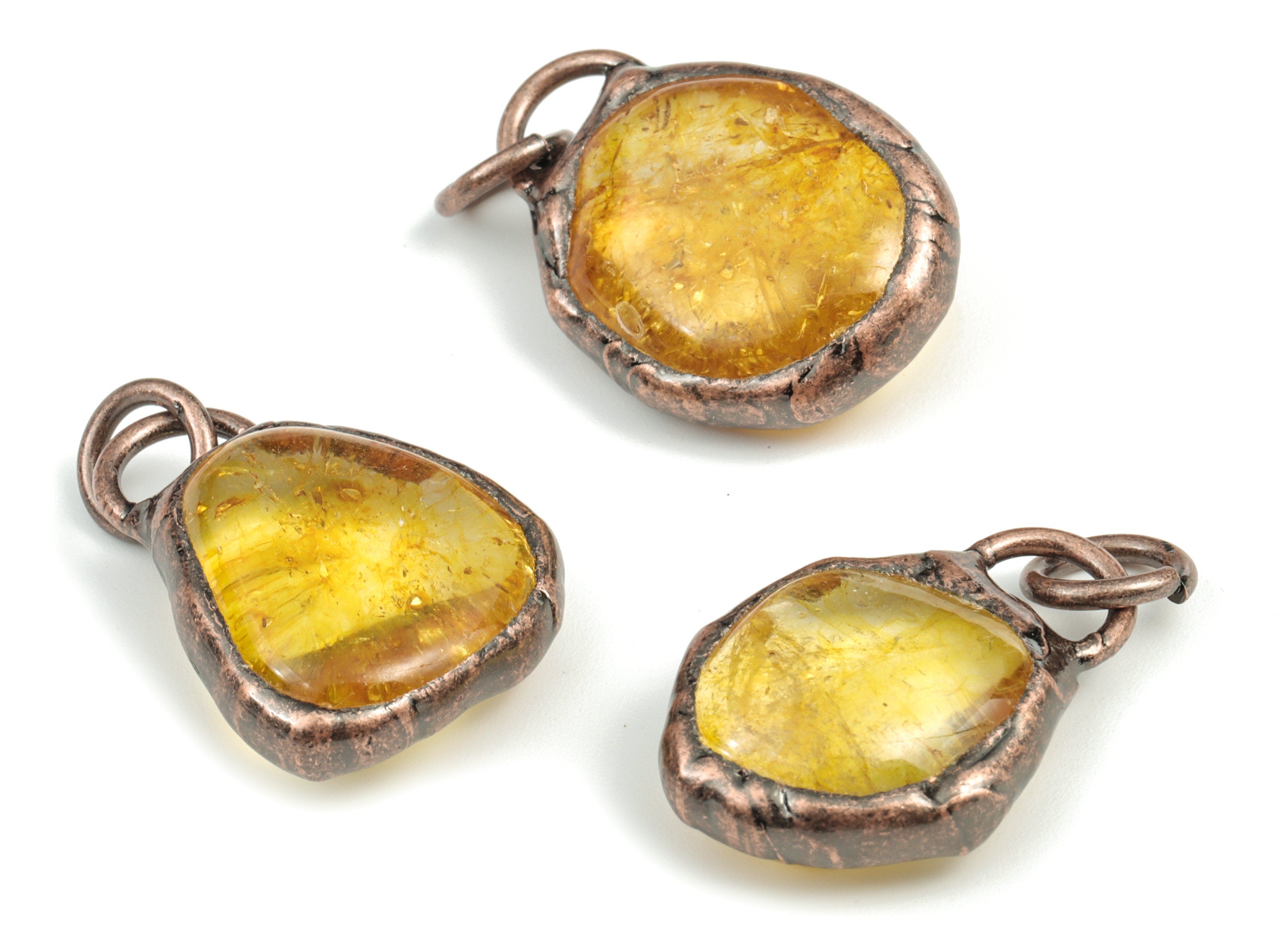 Citrine Pendant – Oval Teardrop Earring – Crystal Jewelry Making - Jewelry Supply - Average Size –28.35x18.8x9.12mm – NS1286 - DOMEDBAZAAR