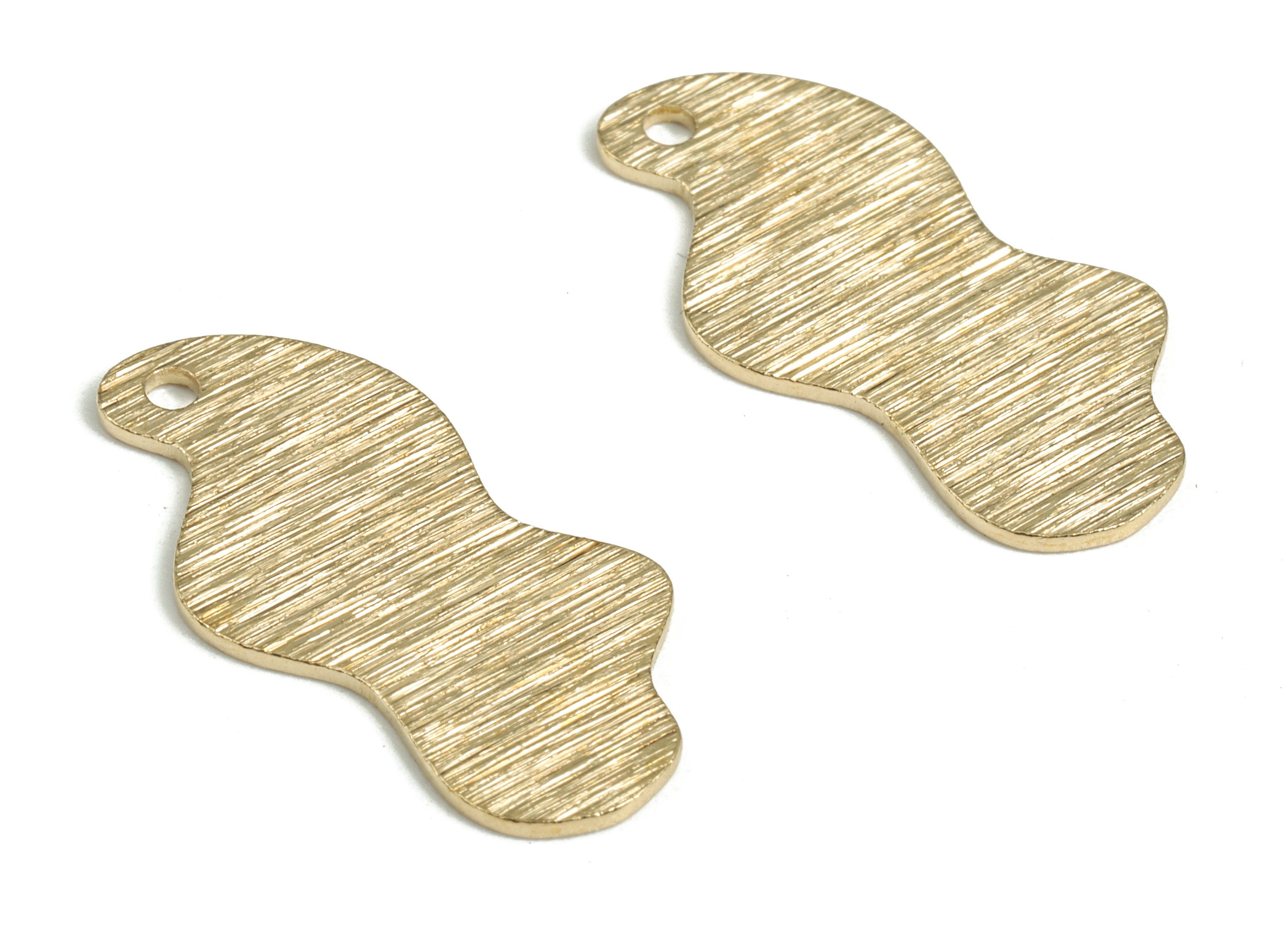 Brass Textured Could Earring Charms - Raw Brass Could Pendant - Earring Findings - Jewelry Making Supplies - 22.5x11.09x0.77mm - PP3798 - DOMEDBAZAAR