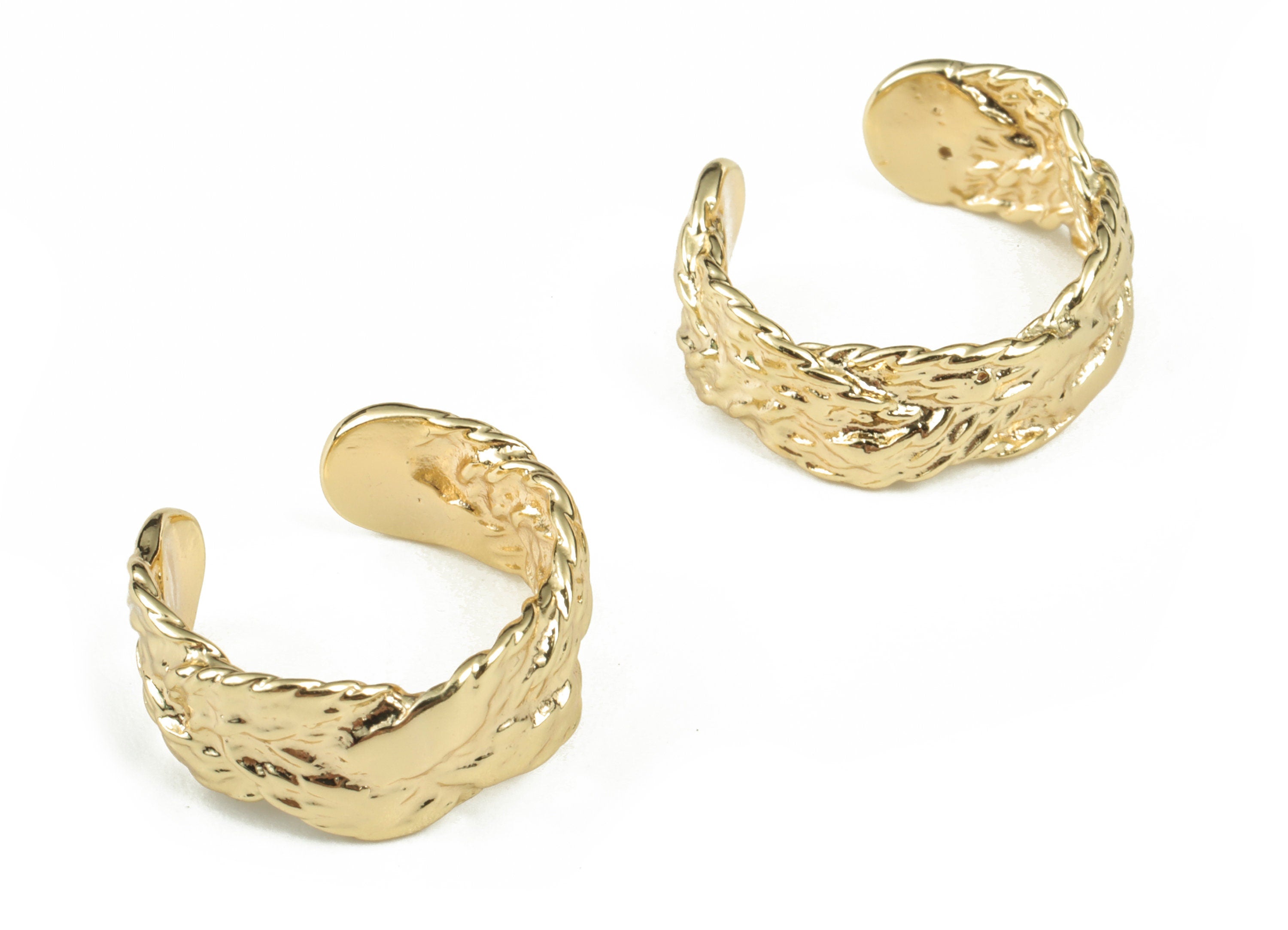 No Piercing Earring - Gold Ear Cuff - Fake Conch Piercing - Mini Ear Cuff No piercing – Jewelry Supplies - 17.09x14.78x1.74mm - RGP2893 - DOMEDBAZAAR