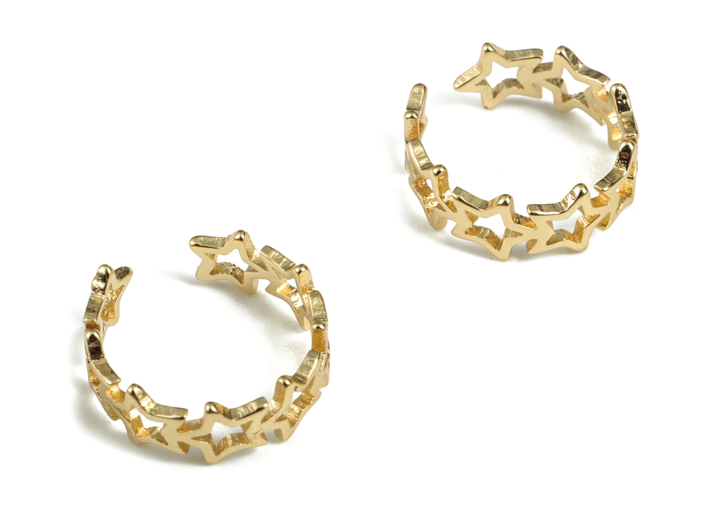 Ear Cuff No Piercing - Ear Cuffs – Earring Gold Cuff - Ear Cuff Non Pierced - Fake Helix Piercing - 14.66x12.47x1.13mm - RGP2898 - DOMEDBAZAAR