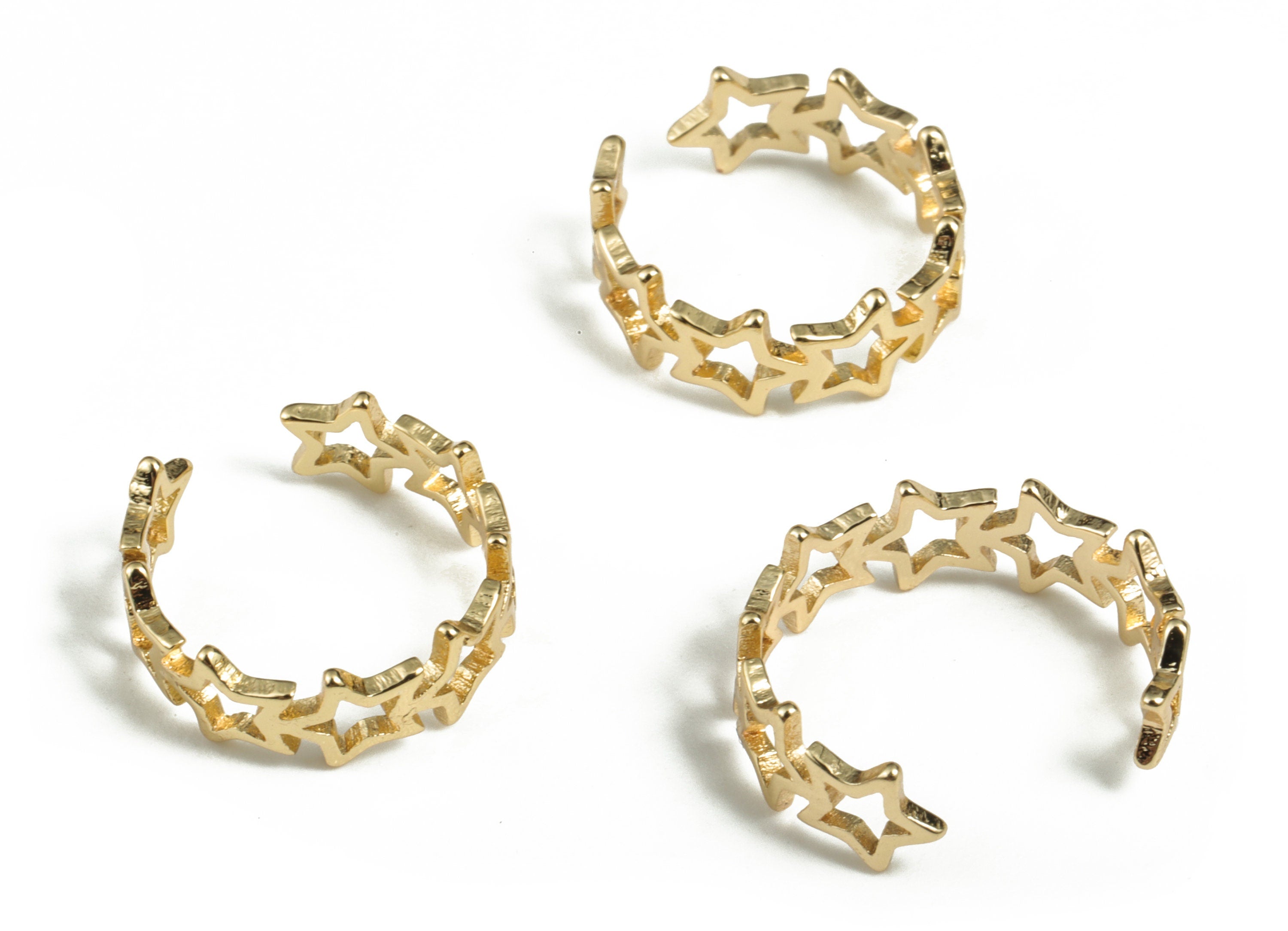Ear Cuff No Piercing - Ear Cuffs – Earring Gold Cuff - Ear Cuff Non Pierced - Fake Helix Piercing - 14.66x12.47x1.13mm - RGP2898 - DOMEDBAZAAR