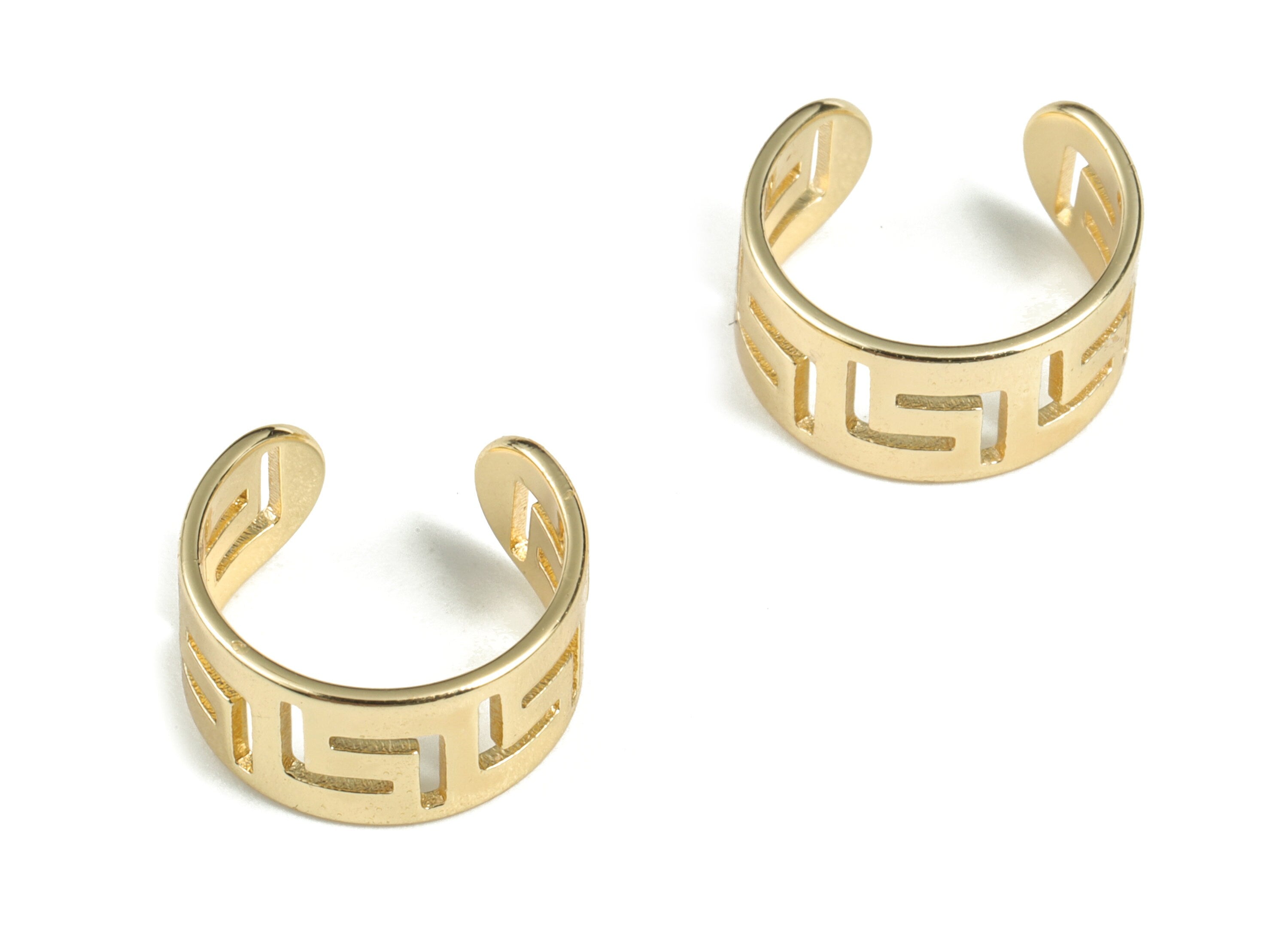 Ear Cuff No Piercing - Ear Cuff Jewelry – Earring Gold Cuff - Ear Cuff Non Pierced - Fake Helix Piercing - 12.44x11.97x1.14mm - RGP2902 - DOMEDBAZAAR