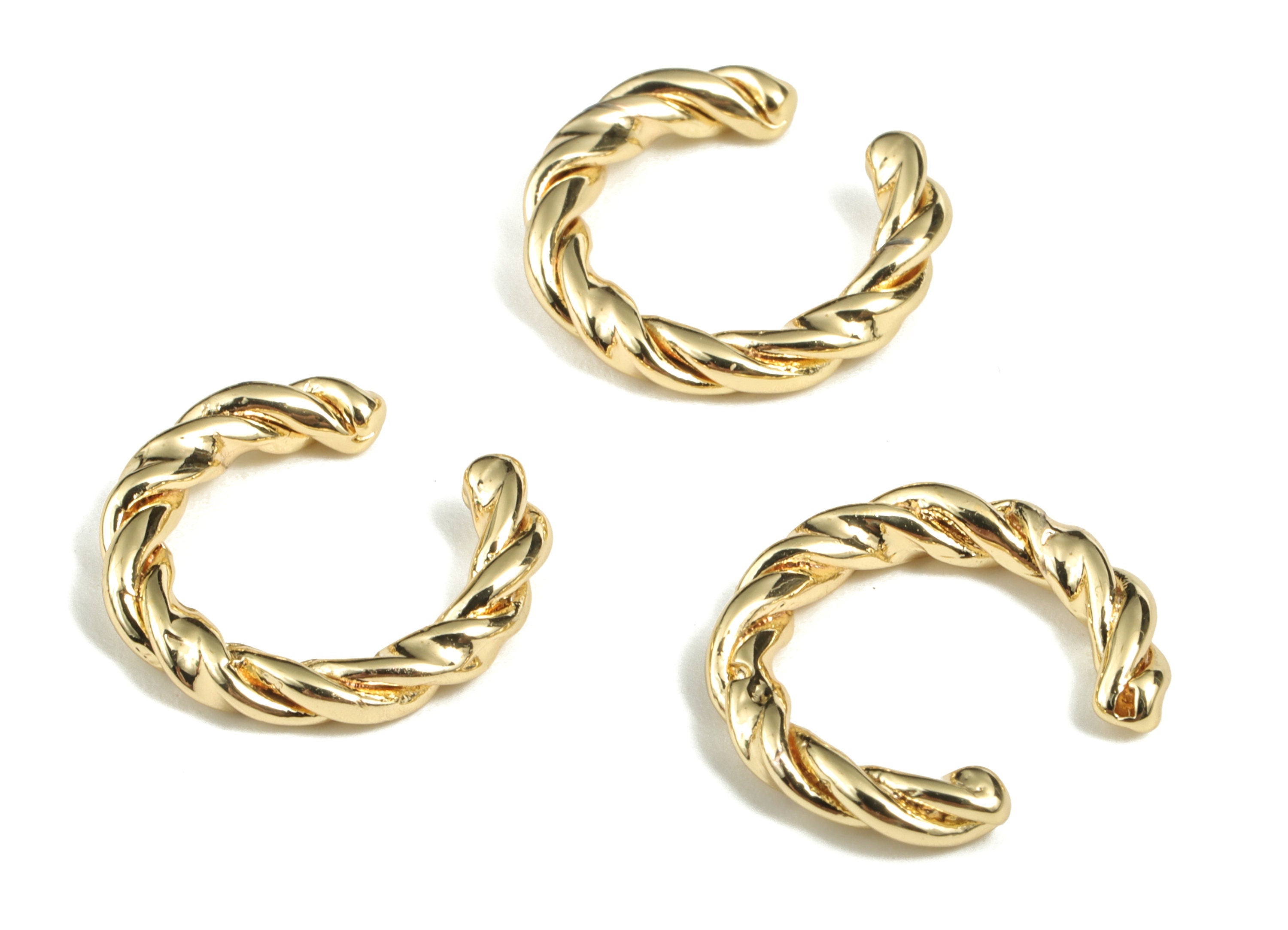 Ear Cuff No Piercing - Ear Cuff – Earring Gold Cuff - Ear Cuff Non Pierced - Fake Piercing Earrings - 16.18x15.41x2.54mm - RGP2904 - DOMEDBAZAAR