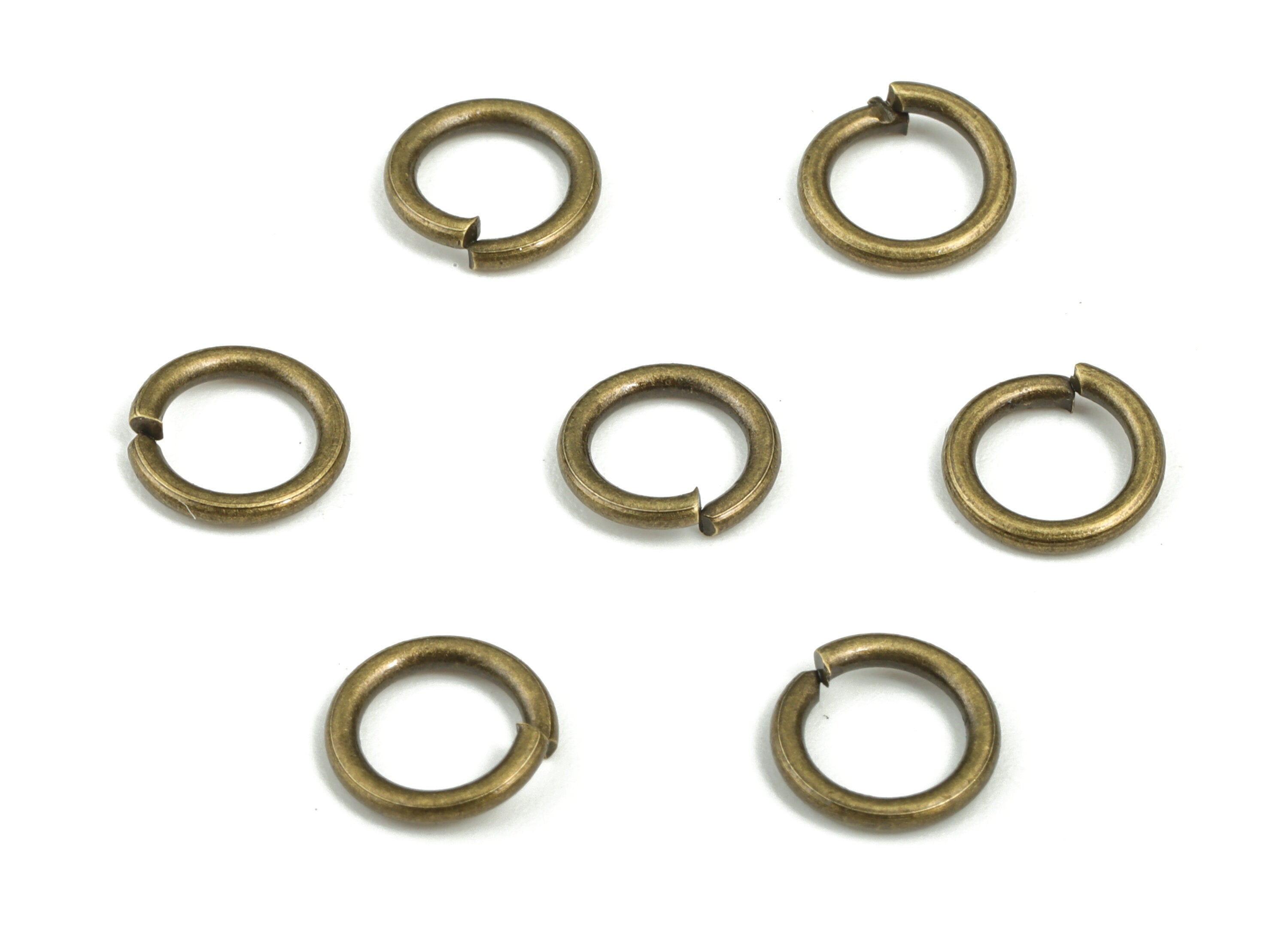 Brass Open 1.2X8 Jump Rings - Antique Bronze Tone Plated - Brass Open Jump Rings - Jewelry Supplies – 8.09x8.09x1.21mm - PP1585AB - DOMEDBAZAAR