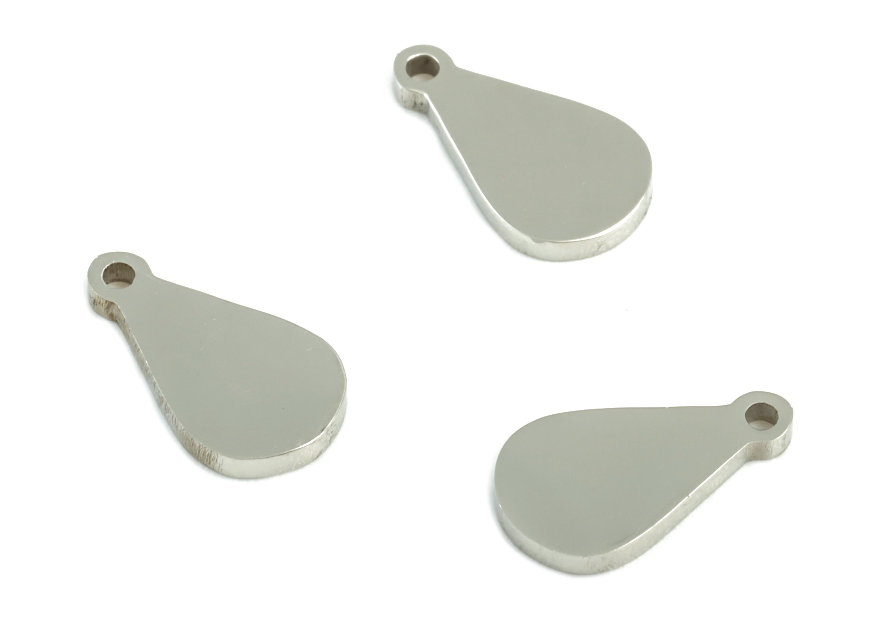 Stainless Steel Drop Earring Charms - Stainless Steel Drop Pendant - Jewelry Making Supplies - 10.05x5.69x0.98mm - SS1205 - DOMEDBAZAAR
