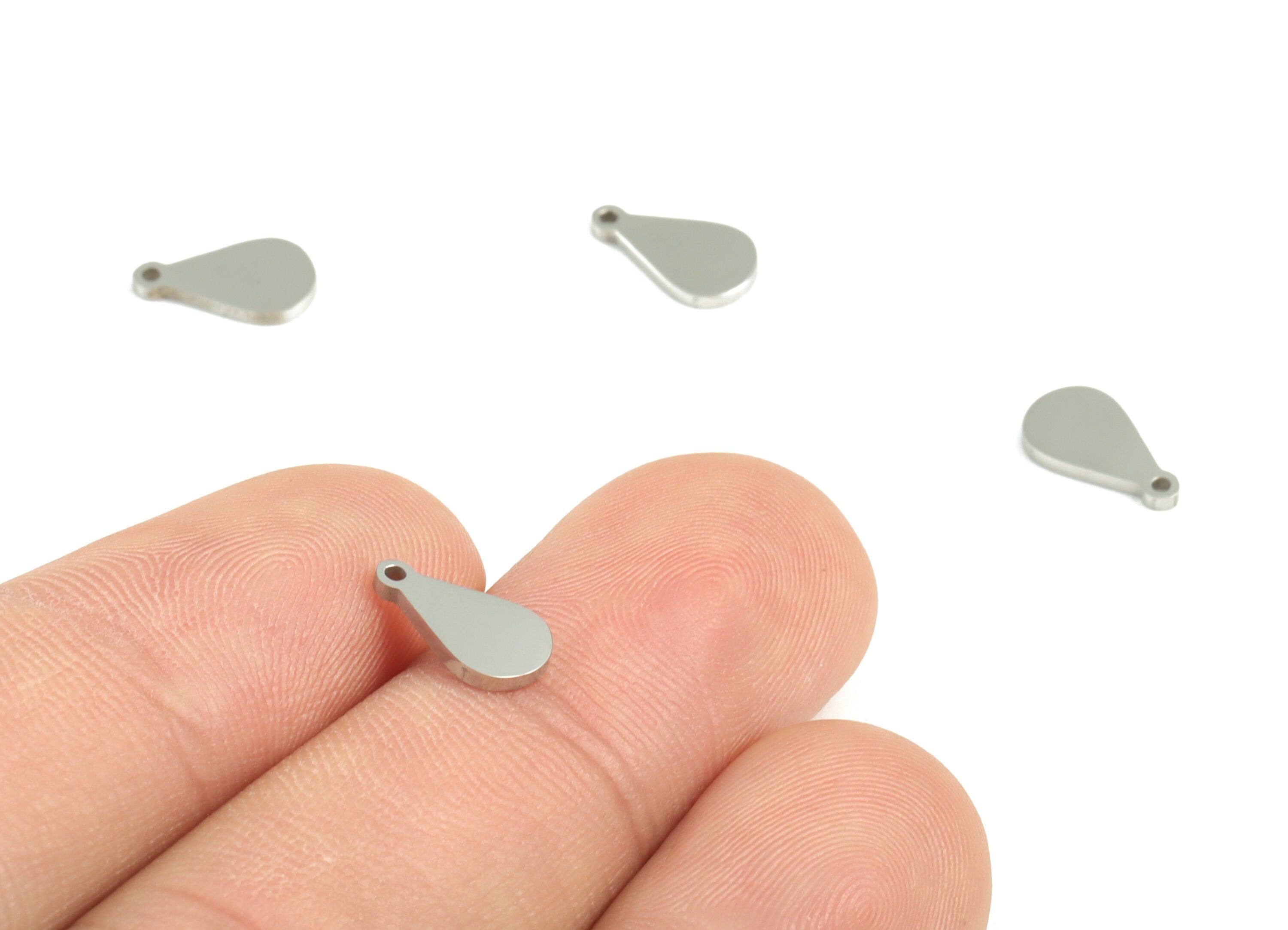 Stainless Steel Drop Earring Charms - Stainless Steel Drop Pendant - Jewelry Making Supplies - 10.05x5.69x0.98mm - SS1205 - DOMEDBAZAAR