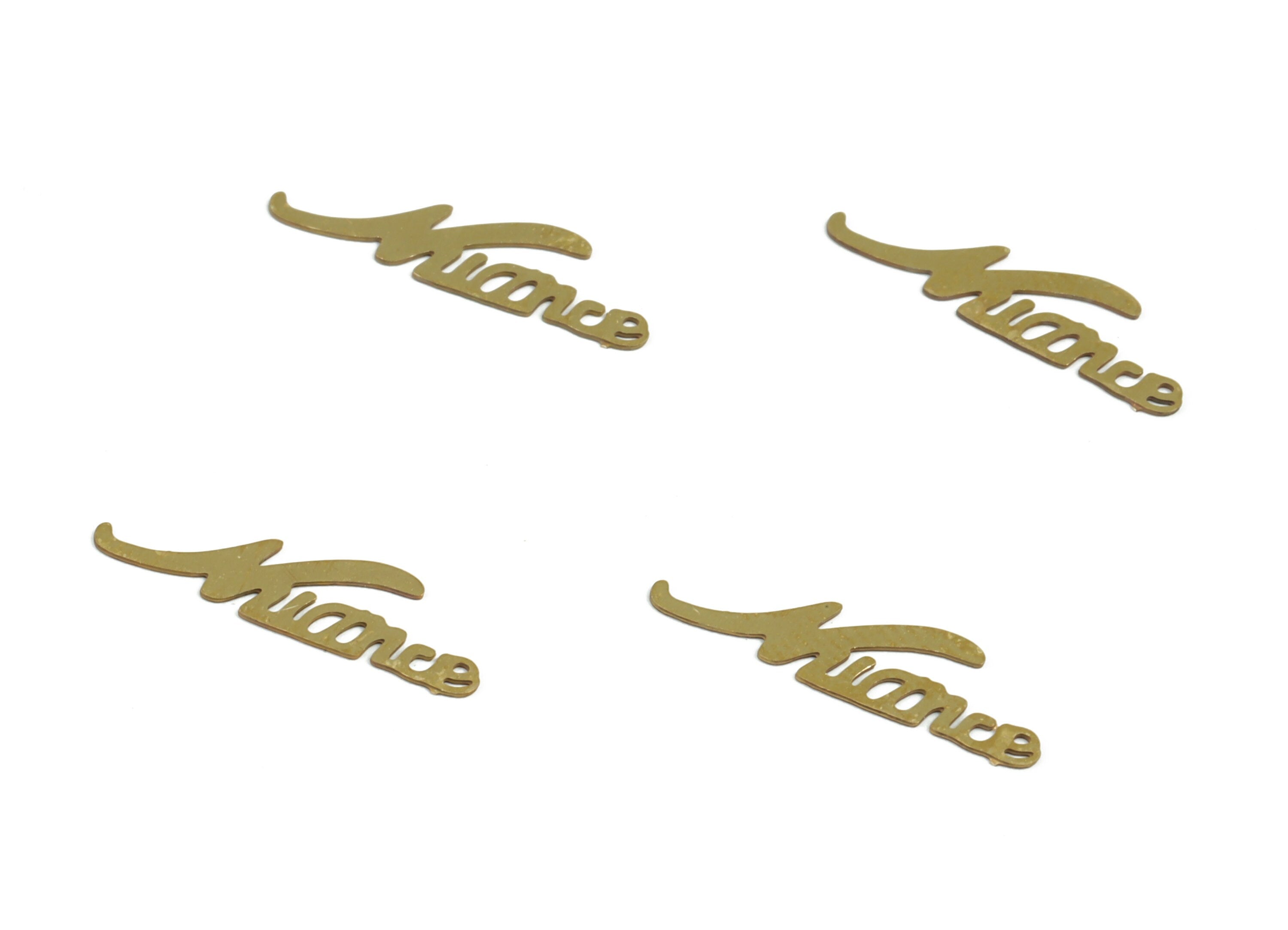 Raw Brass English Alphabet Charms – Brass Alphabet Earring Charm – Alphabet Pendant Charm – Jewelry Supplies – 16.71x4.56x0.3mm – JJC11802 - DOMEDBAZAAR