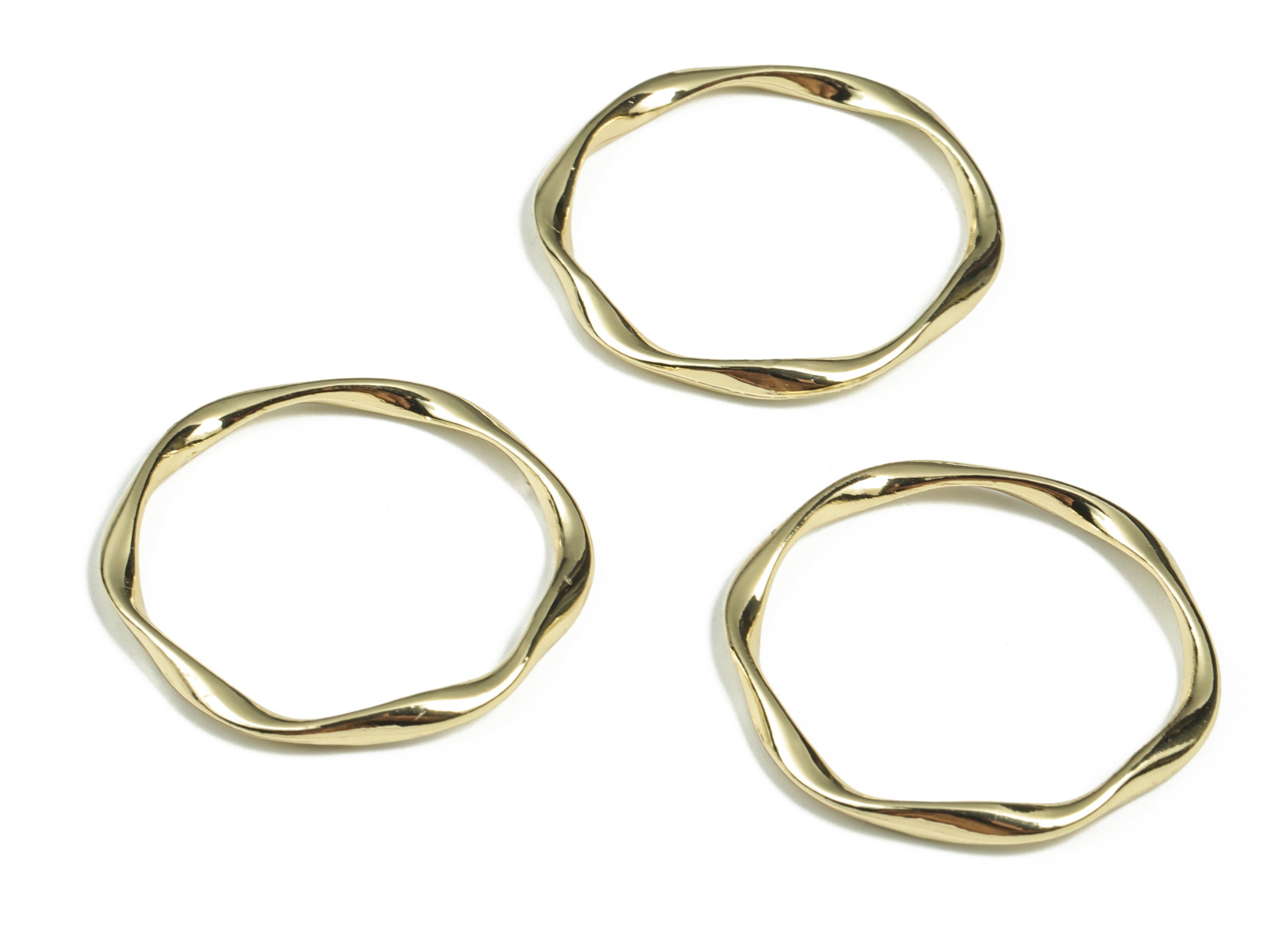 Alloy Geometry Earring Charms - Alloy Geometry Pendant - Gold Tone Plated Alloy - Jewelry Making Supplies - 32.23x31.08x2.7mm - ZZ1968 - DOMEDBAZAAR