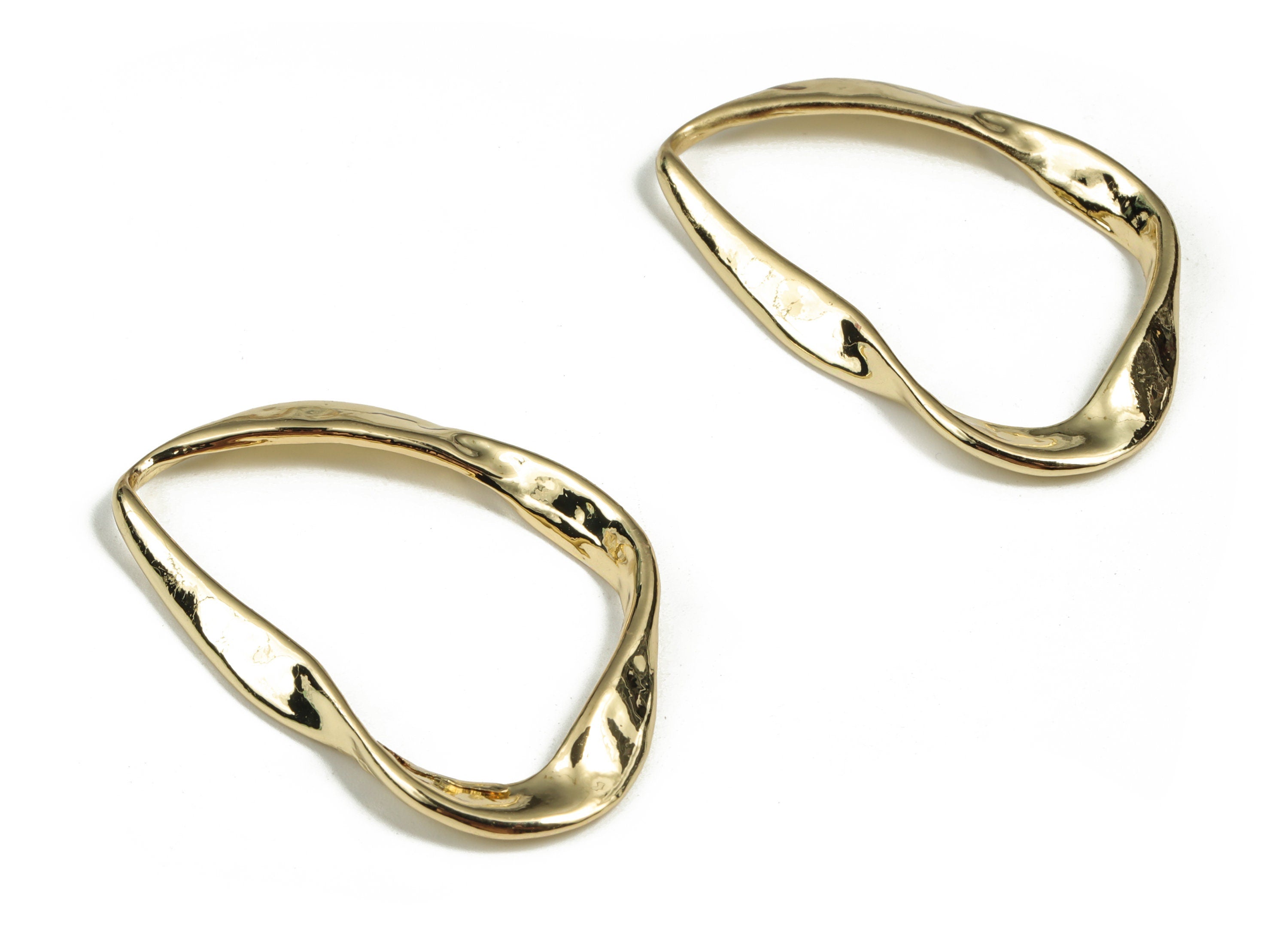 Alloy Geometry Earring Charms - Zinc AlloyGeometry Pendant - Gold Tone Plated Alloy - Jewelry Making Supplies - 44.53x28.13x3.49mm - ZZ1797 - DOMEDBAZAAR