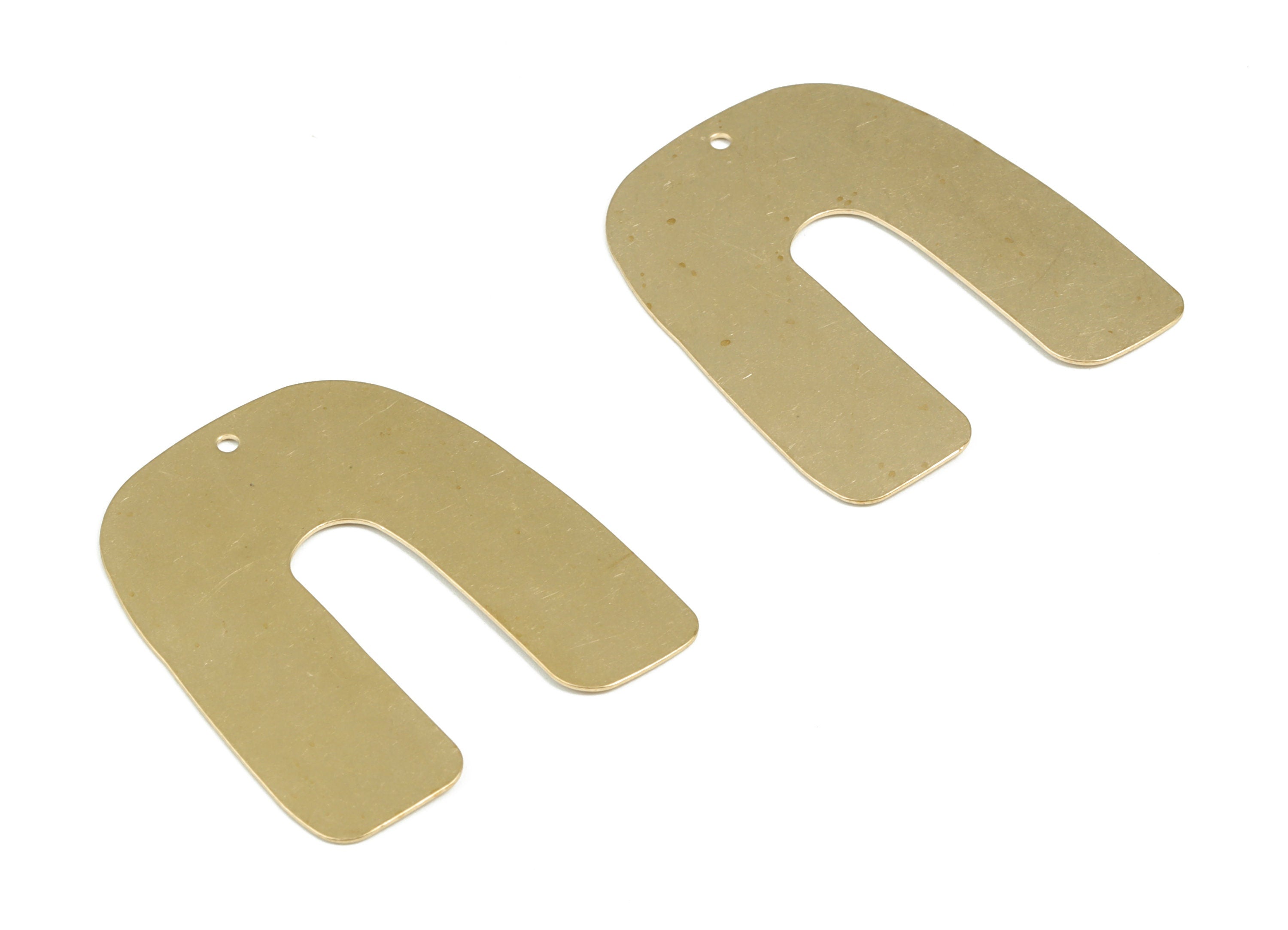 Personalized stamping blank - Brass U Earring Charms - Raw Brass U Pendant - Earring Findings - 39x34x0.57mm - PP3958 - DOMEDBAZAAR