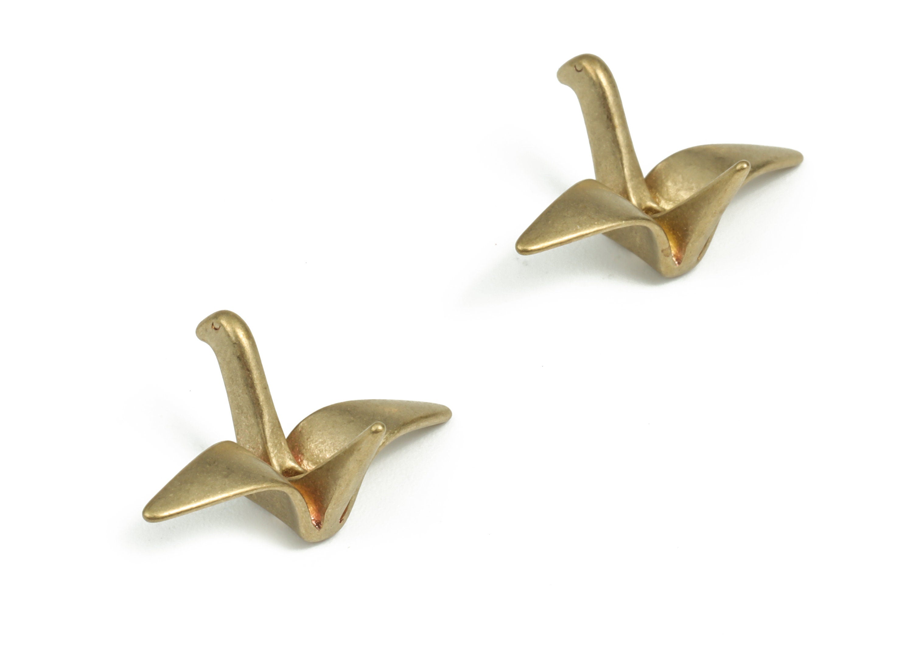 Brass Asuka Earring Charms - Raw Brass Asuka Pendant - Earring Findings - Jewelry Making Supplies - 21.73x14.7x9.35mm - PP3963 - DOMEDBAZAAR