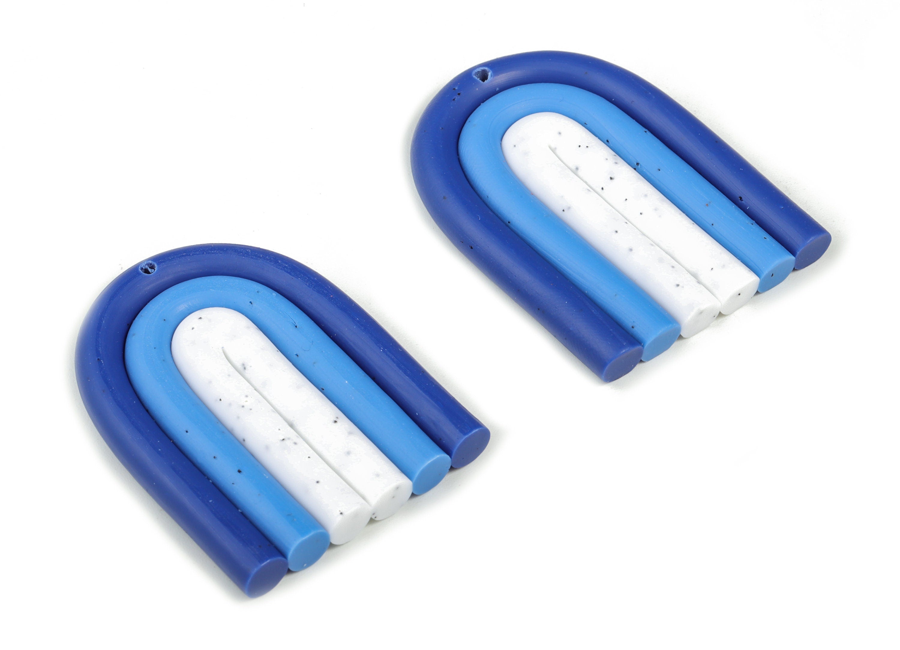 PolymerClay Rainbow Earring Charms - PolymerClay Rainbow Pandant - Earring Findings - Jewelry Handmade - 43.08x31.77x5.34mm - PC2255B - DOMEDBAZAAR