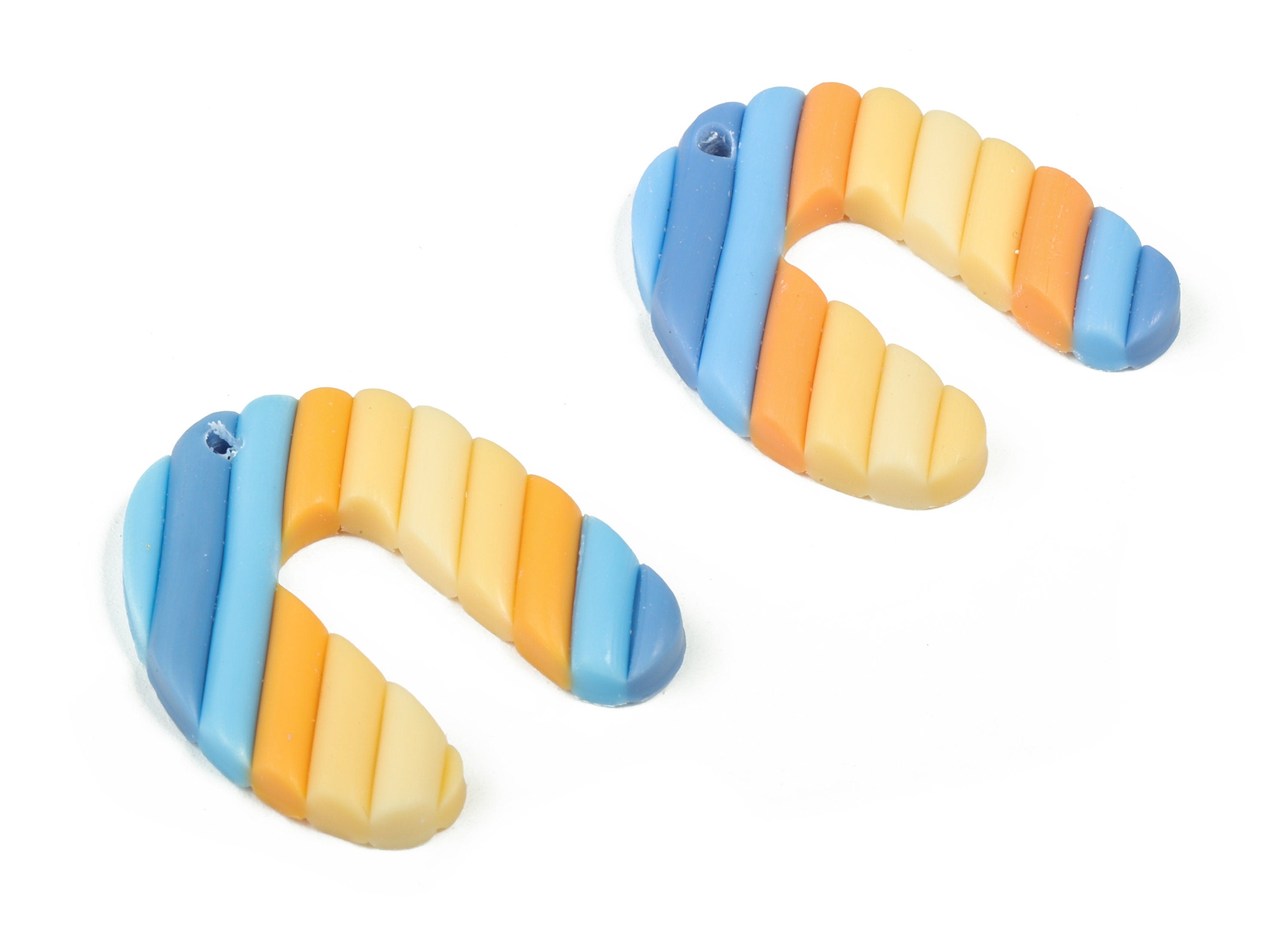 PolymerClay U Earring Charms - PolymerClay U Pandant - Earring Findings - Jewelry Handmade - 31.43x27.07x3.77mm - PC2256 - DOMEDBAZAAR