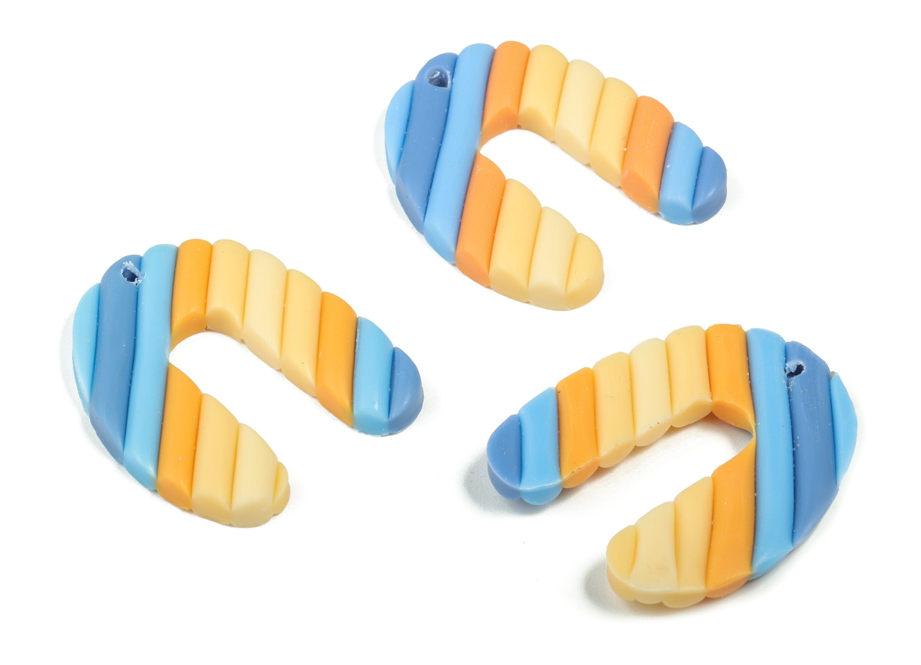 PolymerClay U Earring Charms - PolymerClay U Pandant - Earring Findings - Jewelry Handmade - 31.43x27.07x3.77mm - PC2256 - DOMEDBAZAAR