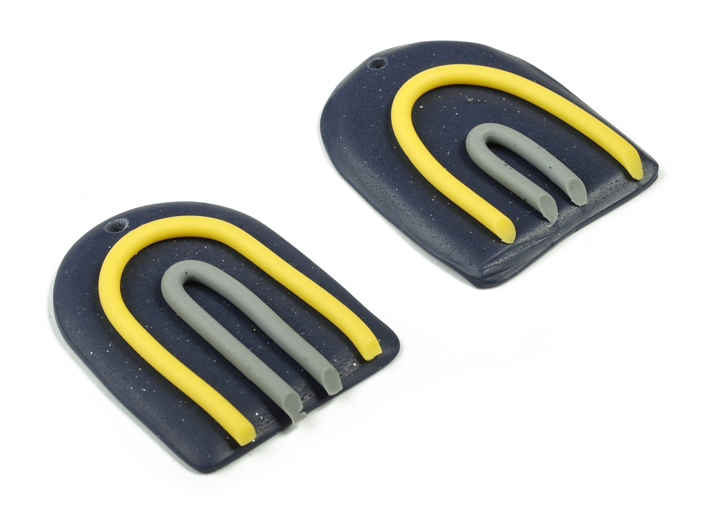 PolymerClay Rainbow Earring Charms - PolymerClay Rainbow Pandant - Earring Findings - Jewelry Handmade - 35.63x28.1x4.75mm - PC2254B - DOMEDBAZAAR