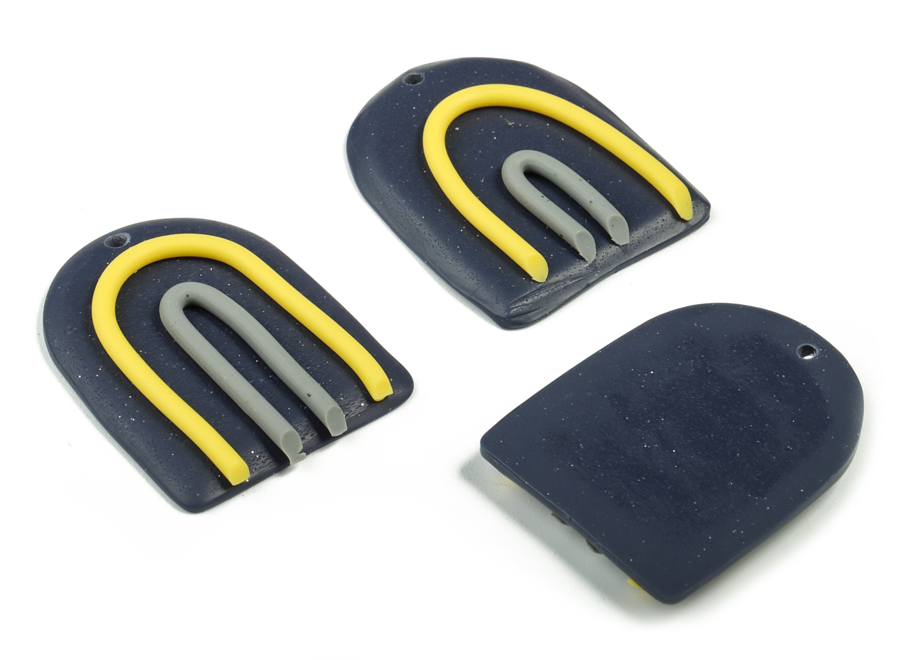 PolymerClay Rainbow Earring Charms - PolymerClay Rainbow Pandant - Earring Findings - Jewelry Handmade - 35.63x28.1x4.75mm - PC2254B - DOMEDBAZAAR