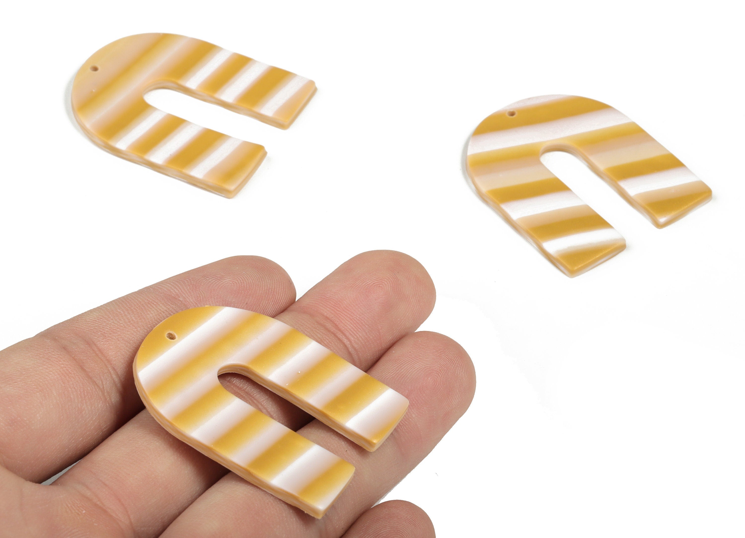 PolymerClay U Earring Charms - PolymerClay U Pandant - Earring Findings - Jewelry Handmade - 40.25x32.64x2.31mm - PC2260A - DOMEDBAZAAR