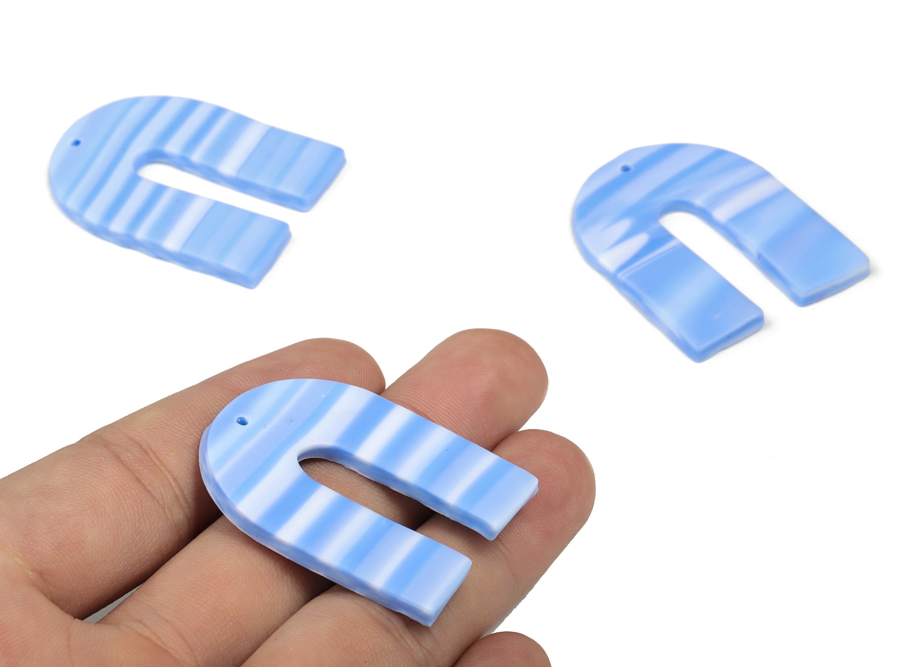 PolymerClay U Earring Charms - PolymerClay U Pandant - Earring Findings - Jewelry Handmade - 40.8x32.62x3.22mm - PC2260B - DOMEDBAZAAR