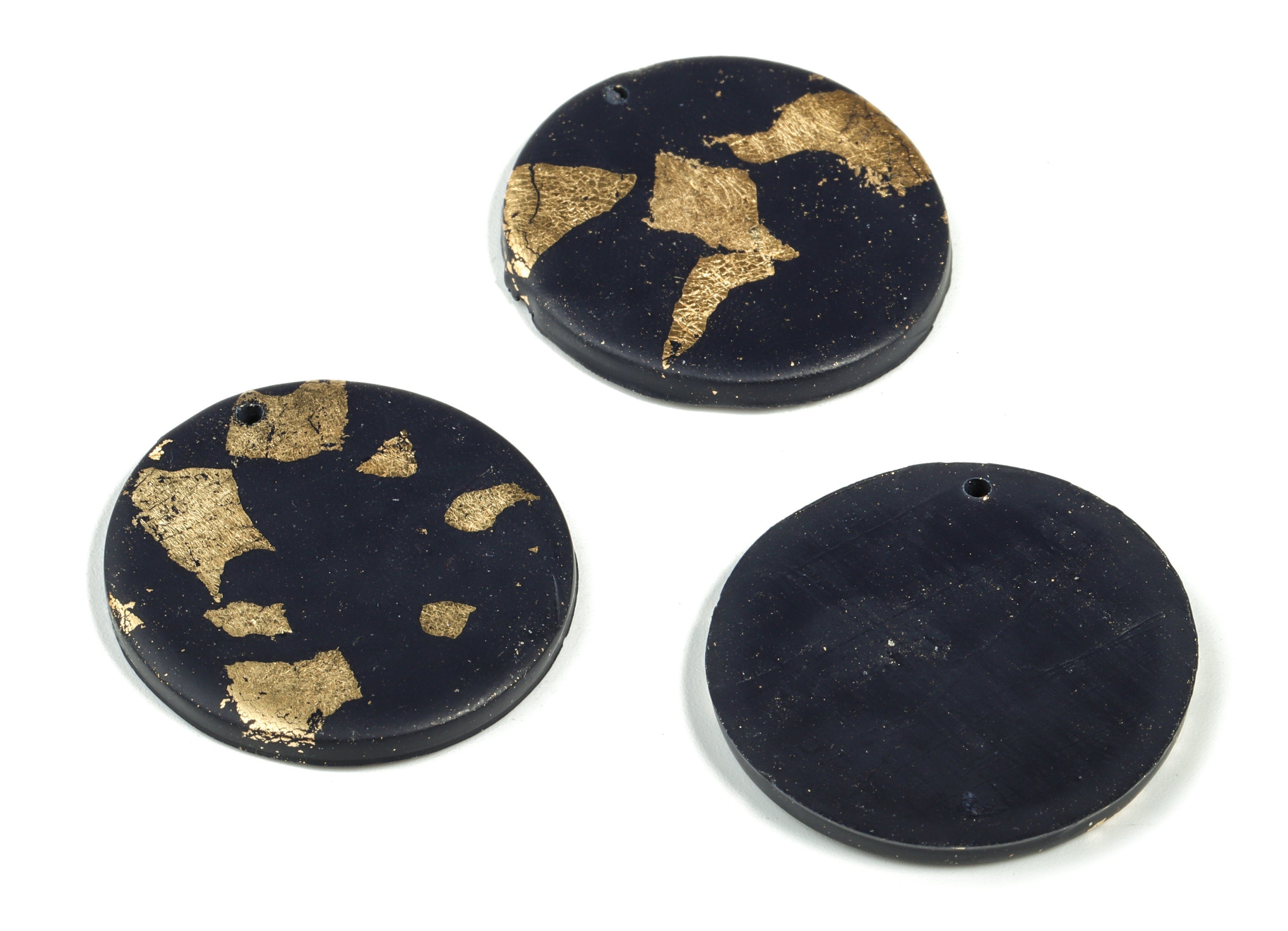 PolymerClay Round Earring Charms - PolymerClay Circle Pandant - Earring Findings - Jewelry Handmade - 30.25x30.25x3.11mm - PC2264A - DOMEDBAZAAR