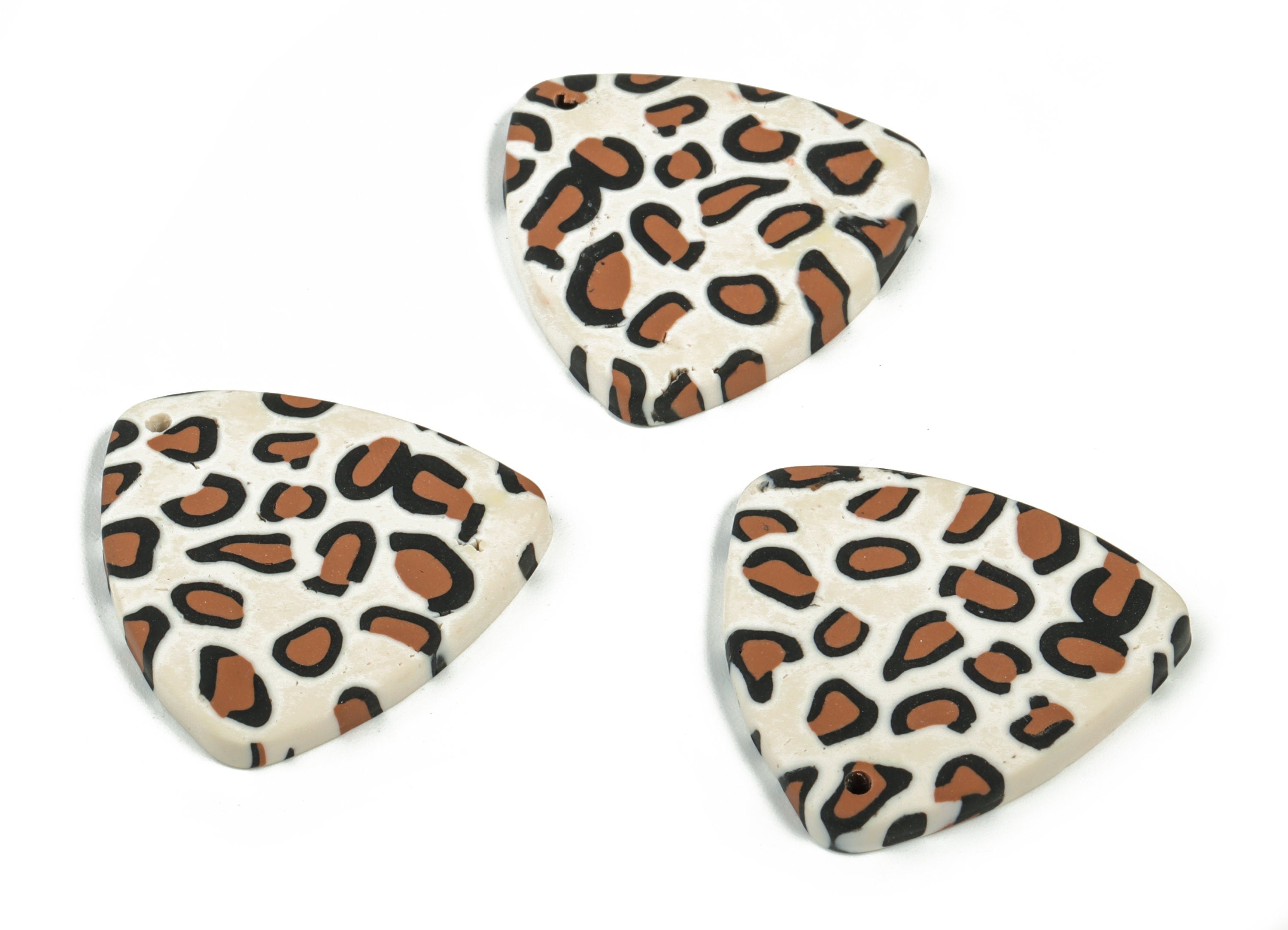 PolymerClay Triangle Earring Charms - PolymerClay Triangle Pandant - Earring Findings - Jewelry Handmade - 29.69x29.27x3.54mm - PC2289 - DOMEDBAZAAR