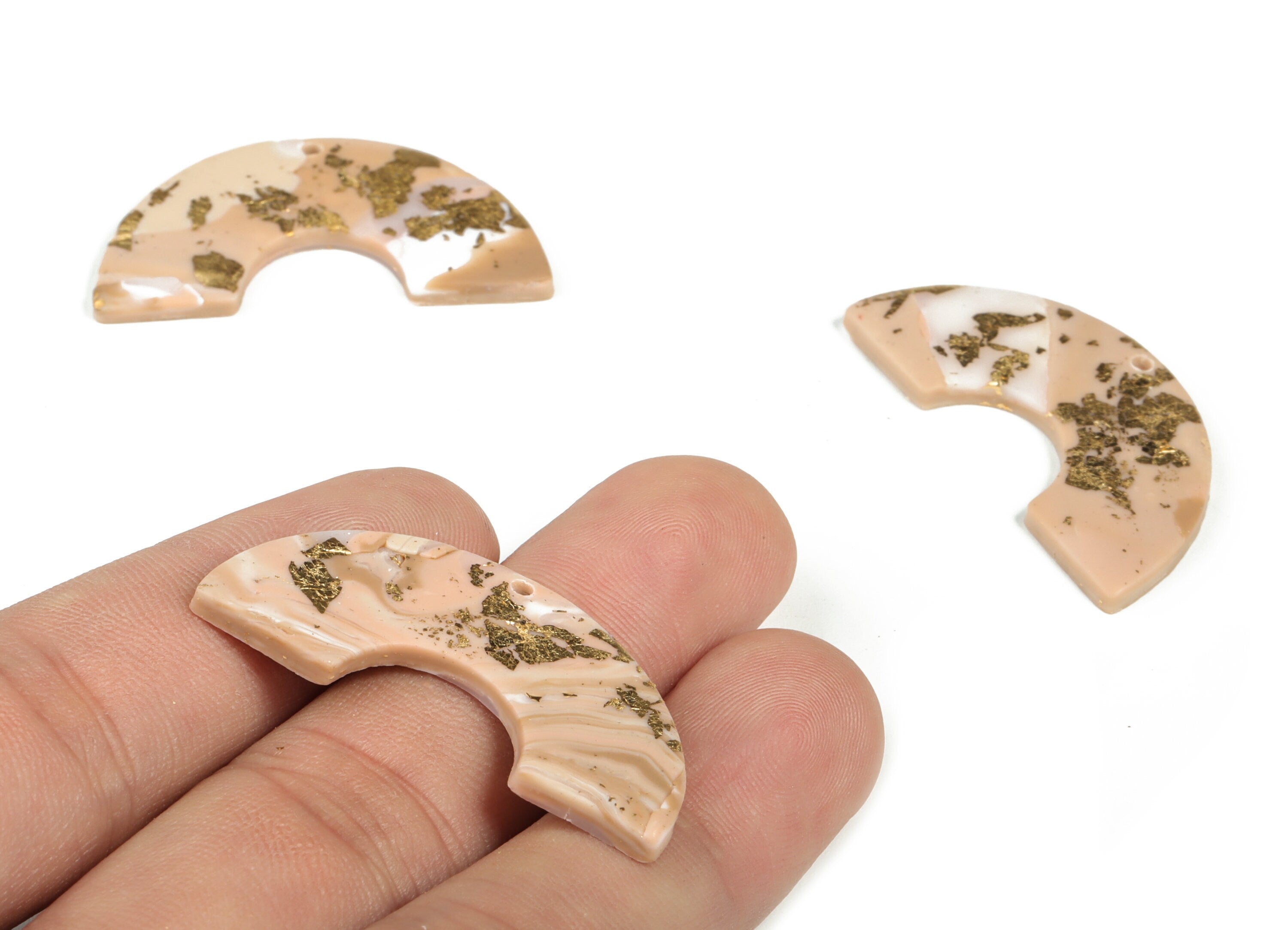 PolymerClay Large Arch Earring Charms - PolymerClay U Pandant - Earring Findings - Jewelry Handmade - 37.34x18.6x2.55mm - PC2263 - DOMEDBAZAAR