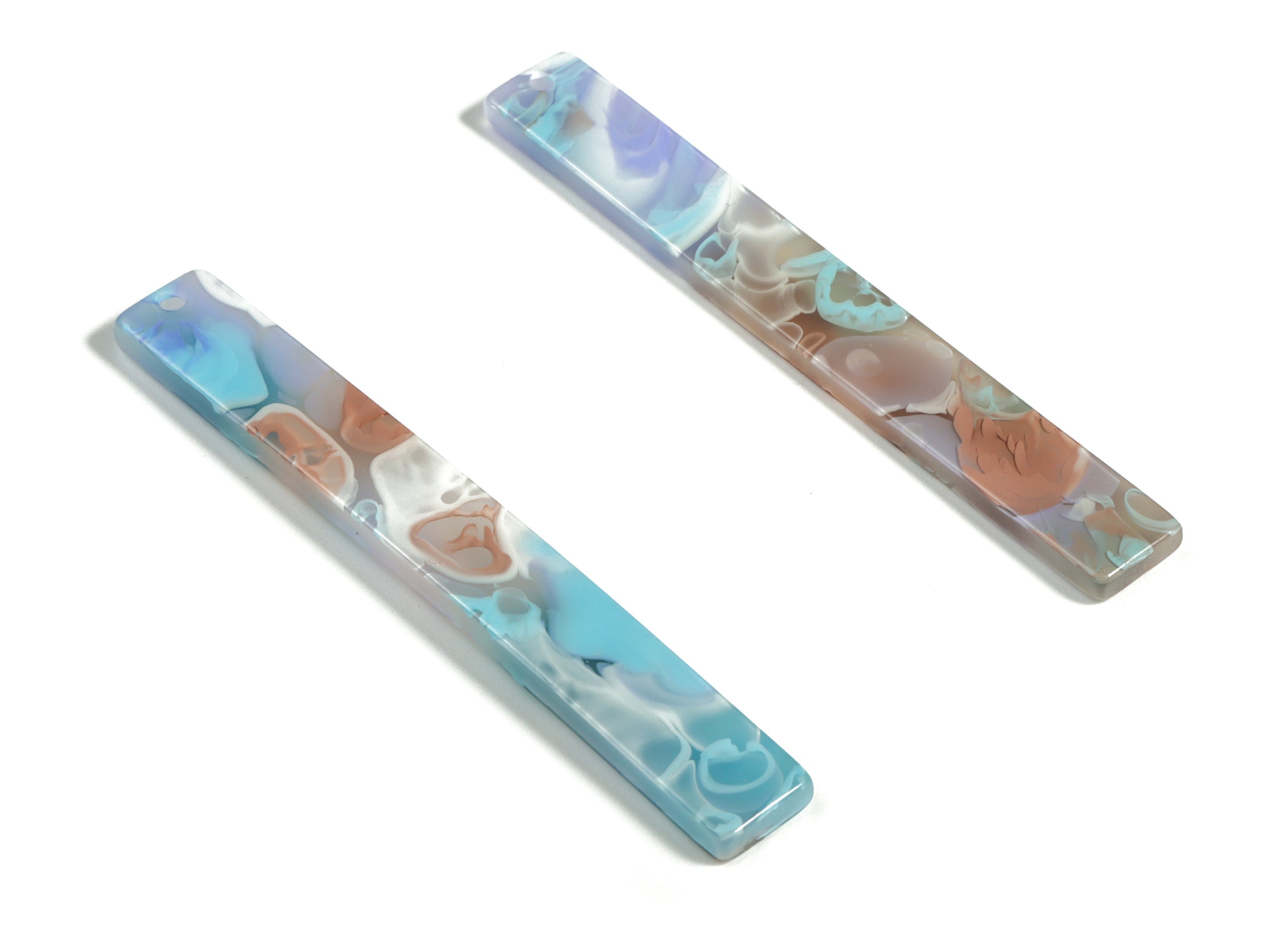 Acrylic Long Stick Charms - Acrylic Bar Pendant - Earring Findings  - Jewelry Supplies - Color Code: A584 - 59.88x7.83x2.63mm - AC1049-A584 - DOMEDBAZAAR