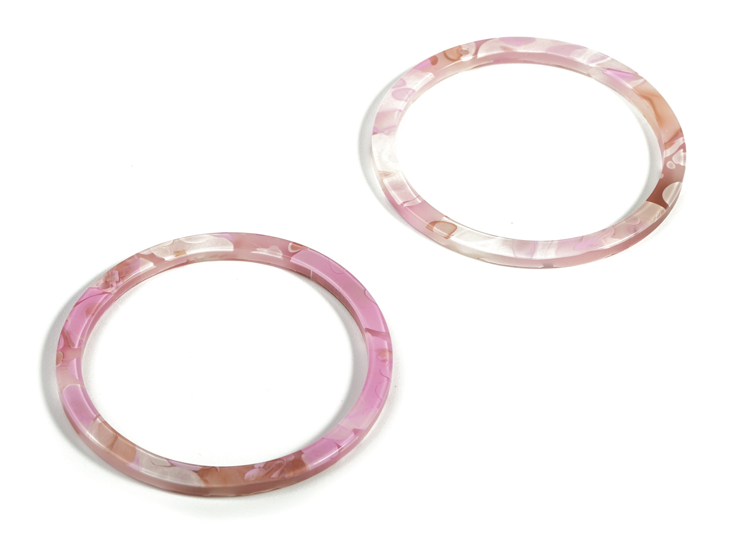 Acetate Circle Charms - Circle Earrings and Pendant - Earring Findings - 1 Hole - Color Code: A265 - 44.52x44.52x2.47mm - AC1126-A582 - DOMEDBAZAAR