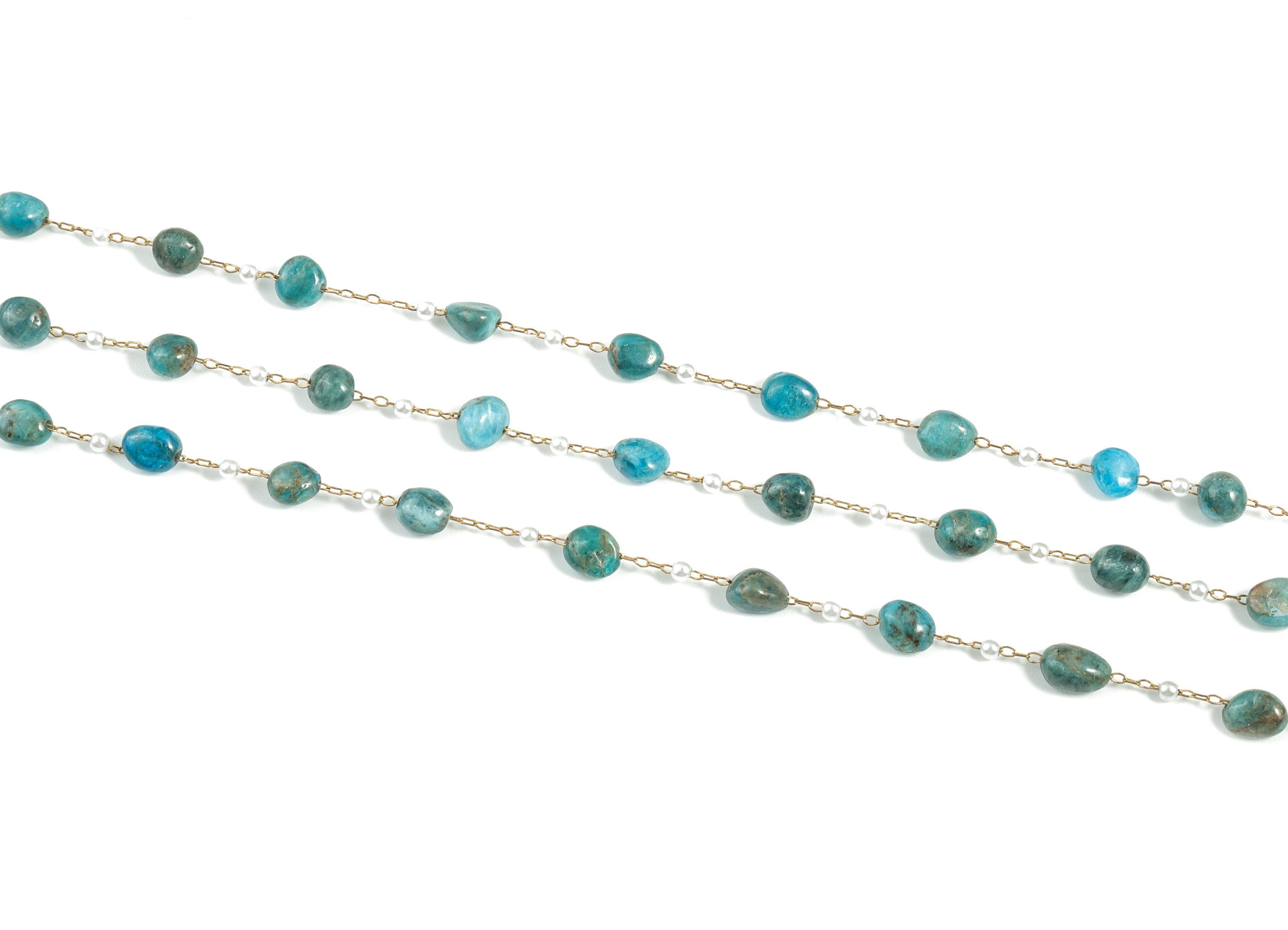 Brass Chain with Petrol Stones – Raw Brass Natural Stone Chain for Necklace, Bracelet – Jewelry Making – 1.98x1.34x0.23mm – CC1175-15 - DOMEDBAZAAR