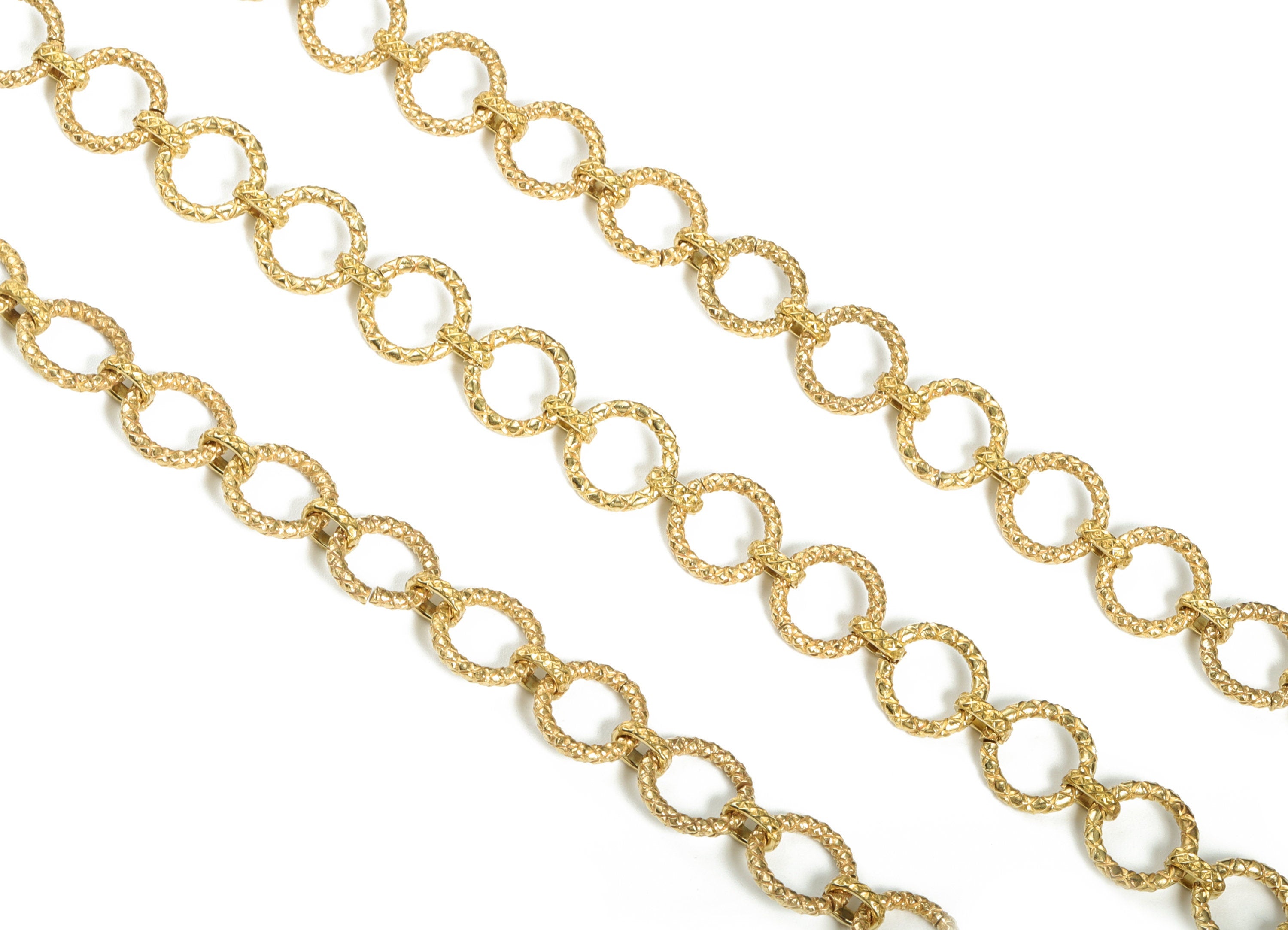 Raw Brass Textured Round Cable Chain - Round Link Cable Chain - Open link Cable Chain for Necklaces & Bracelets - 0.49&quot;x0.49&quot;x0.08&quot; - CC1177 - DOMEDBAZAAR