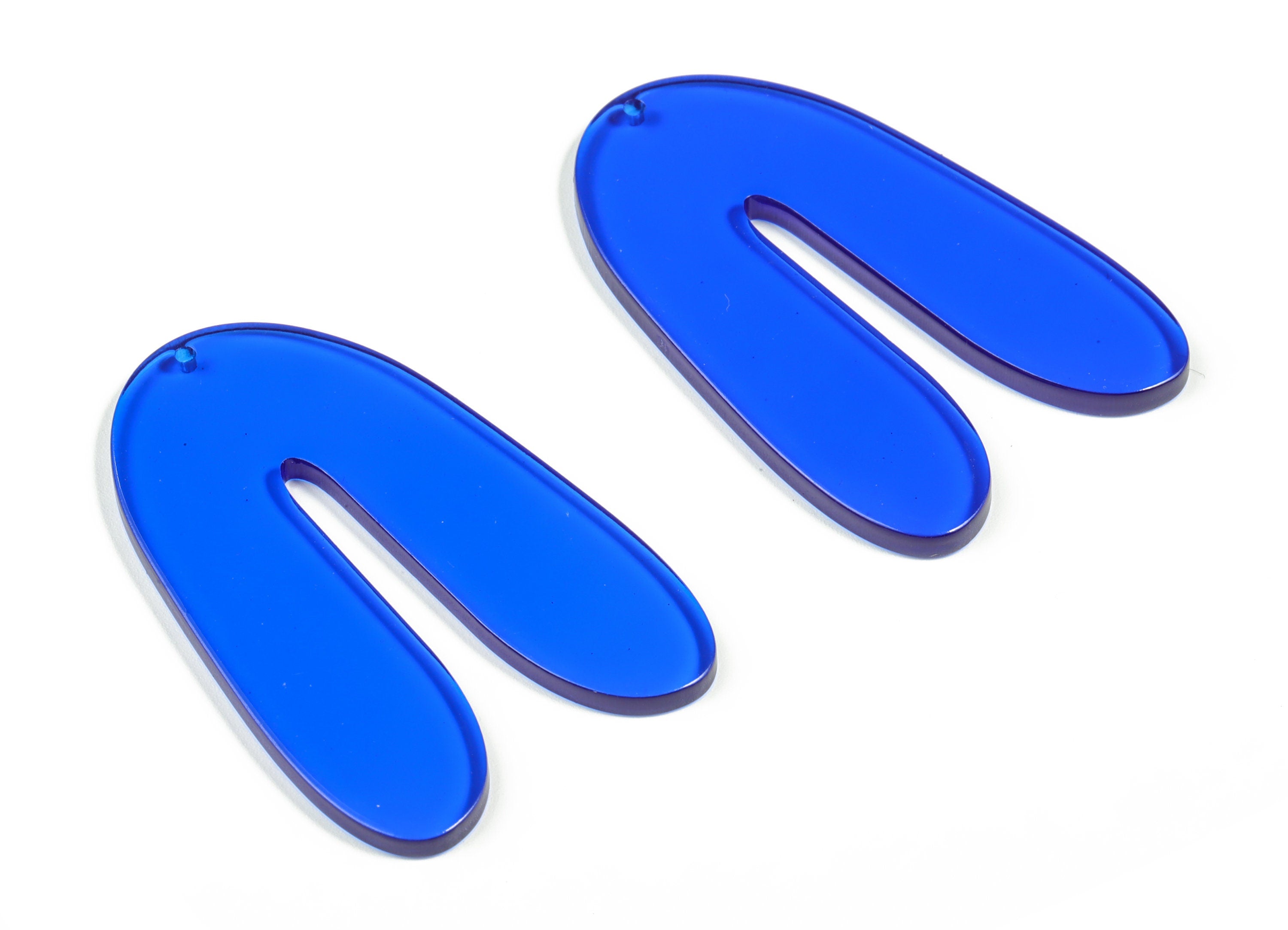 Acrylic U Earring Charms - Acrylic U Pendant - Earring Finding - Jewelry Making Supplies - Color Code: A70 - 60.65x38.99x2.55mm - AC2210-A70 - DOMEDBAZAAR