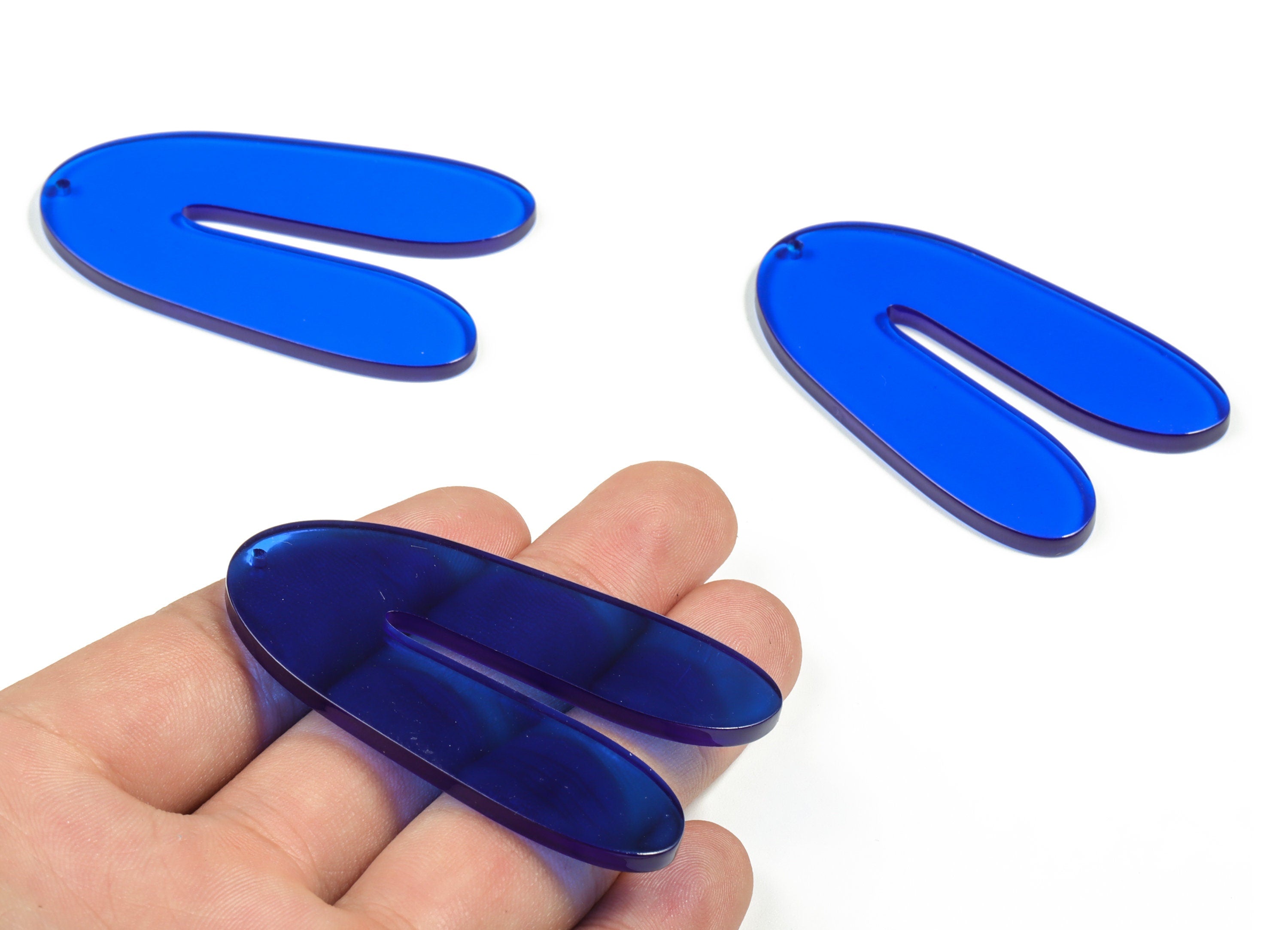 Acrylic U Earring Charms - Acrylic U Pendant - Earring Finding - Jewelry Making Supplies - Color Code: A70 - 60.65x38.99x2.55mm - AC2210-A70 - DOMEDBAZAAR