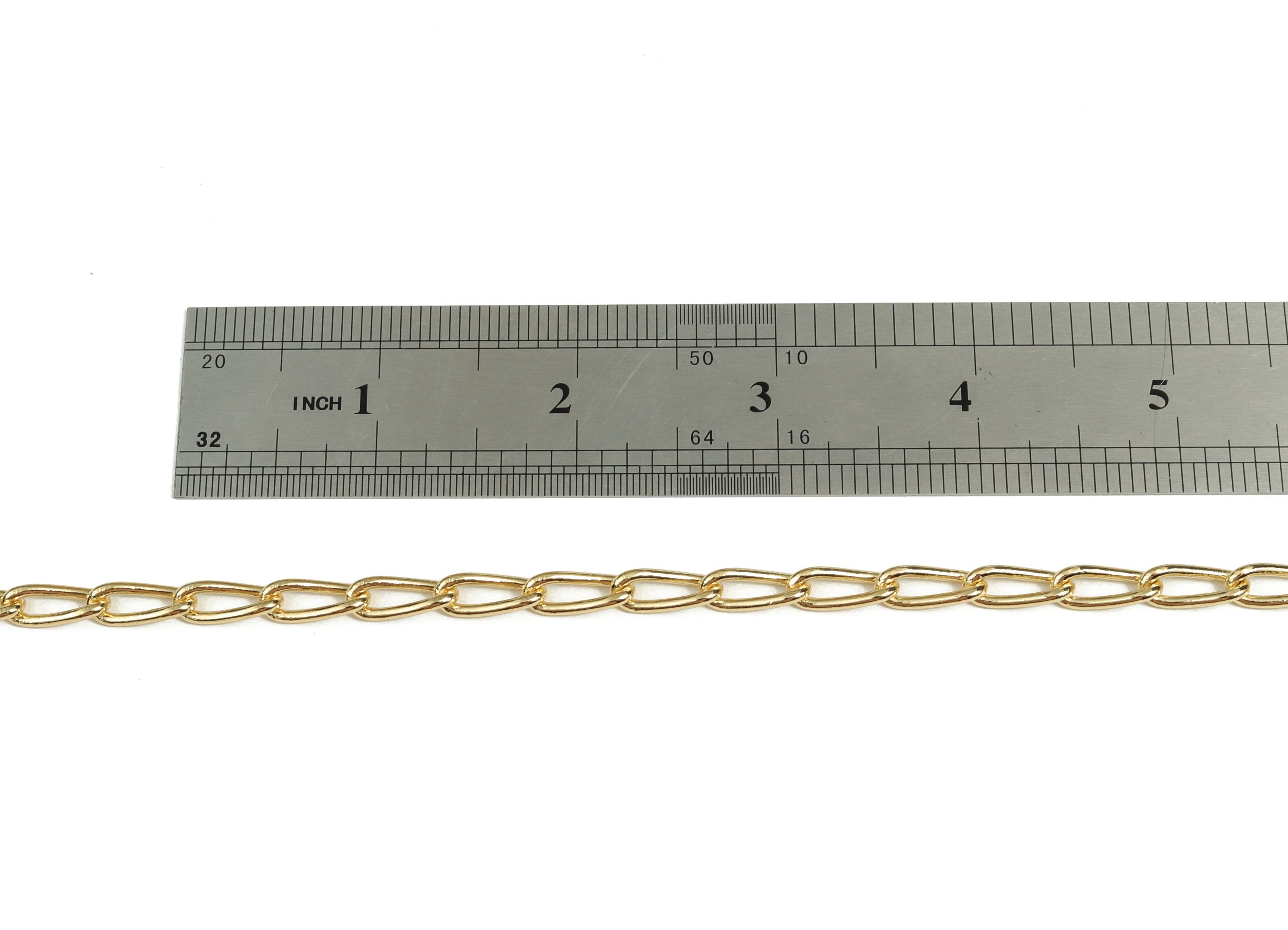 Gold Hammered Oval Curb Chain - 18K Real Gold Brass Textured Rectangle Oval Curb Chain - Soldered Chain - 0.56&quot;x0.24&quot;x0.06&quot; RGP2940 - DOMEDBAZAAR