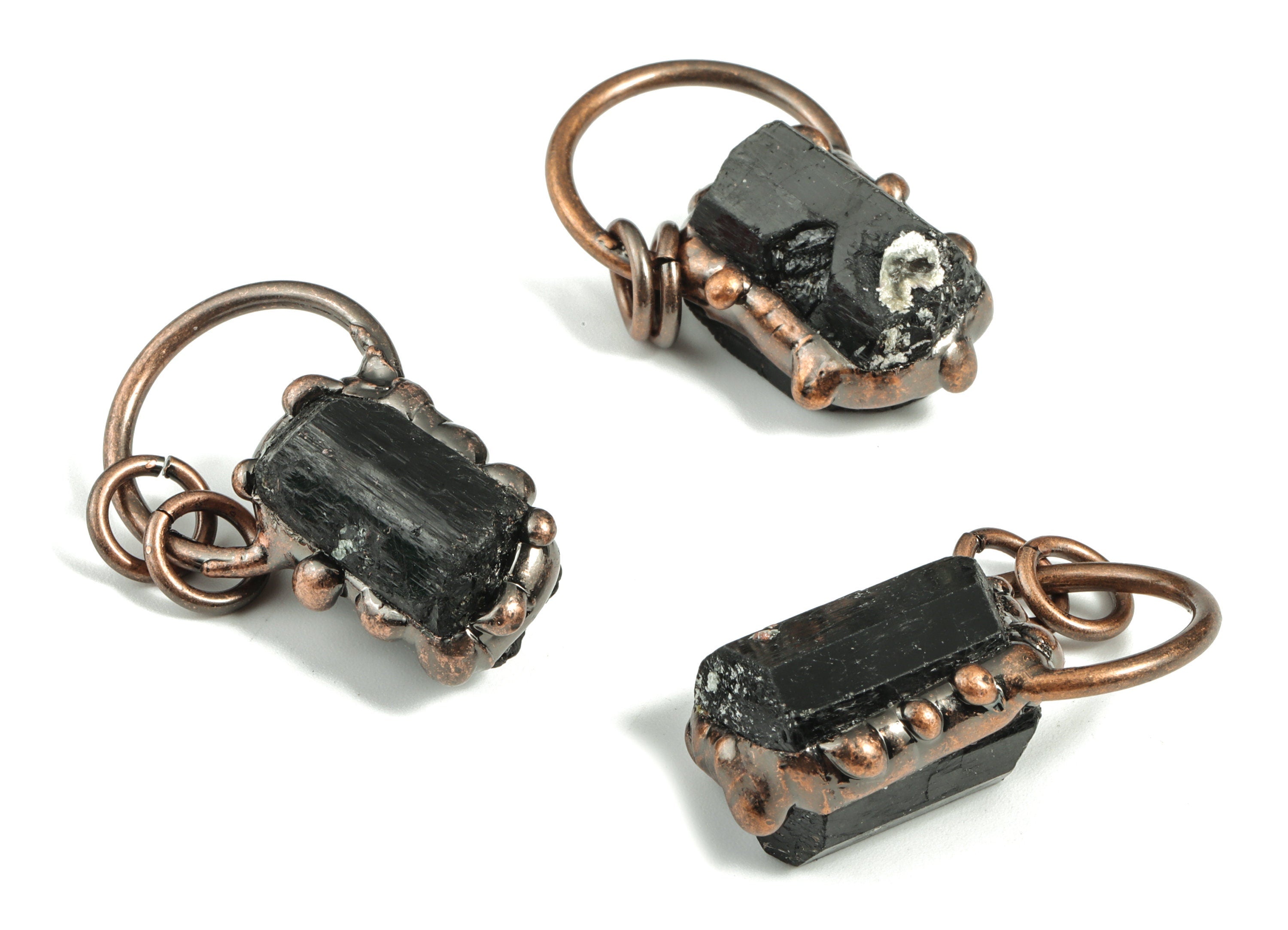 Black Tourmaline Jet Stone -  Natural Black Tourmaline Pendant –Gemstone Jewelry Supplies - Average Size - 45.85× 22.83× 14.89mm - NS1373 - DOMEDBAZAAR