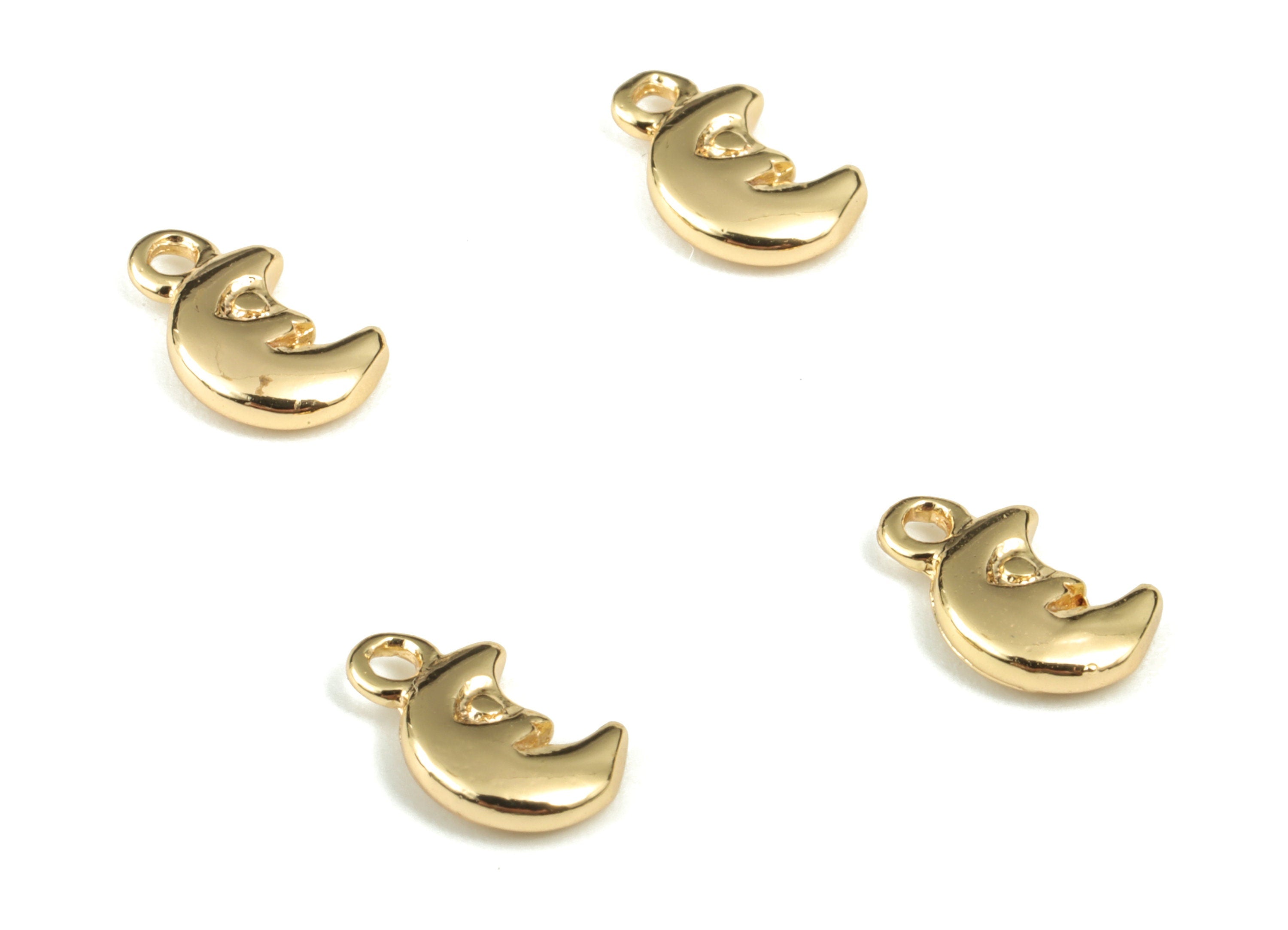 Crescent moon pendant - Crescent Moon Necklace - Crescent Moon Necklace Half Moon Pendant – Jewelry Supplies - 9.76×6.02×2.06mm - RGP2805 - DOMEDBAZAAR