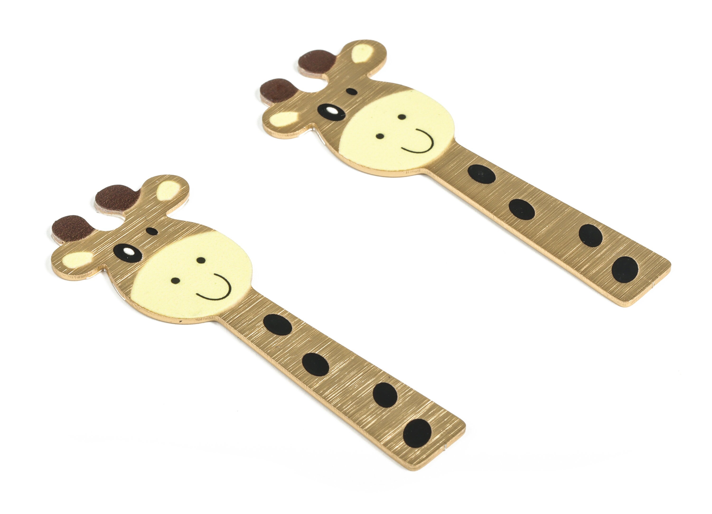 Aluminium Giraffe For Hair Barrette - Aluminium Giraffe Hair Clip - Gold Tone Plated - Jewelry Making Supplies - 70.3x25.92x1.22mm - AA1148A - DOMEDBAZAAR