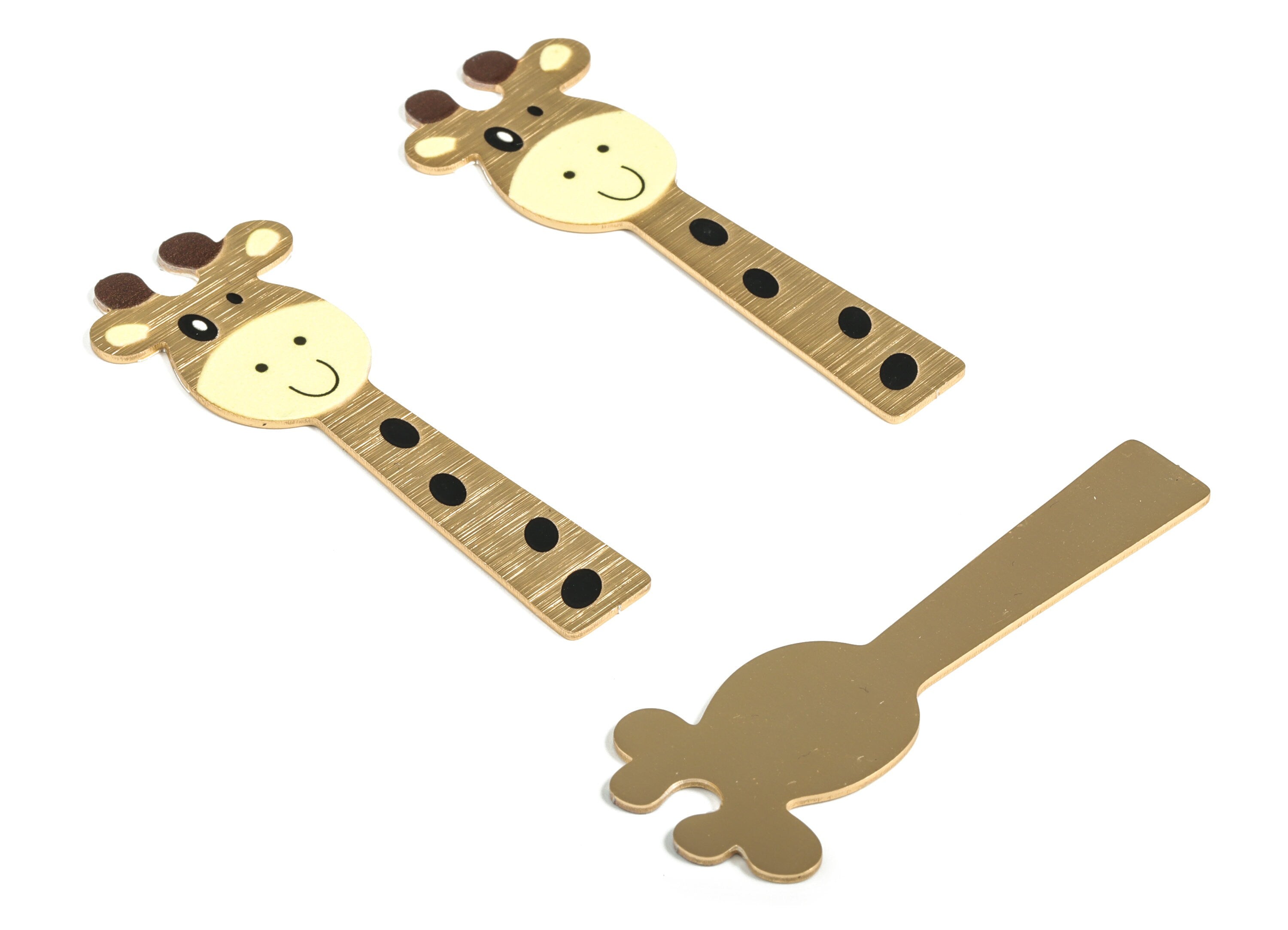 Aluminium Giraffe For Hair Barrette - Aluminium Giraffe Hair Clip - Gold Tone Plated - Jewelry Making Supplies - 70.3x25.92x1.22mm - AA1148A - DOMEDBAZAAR