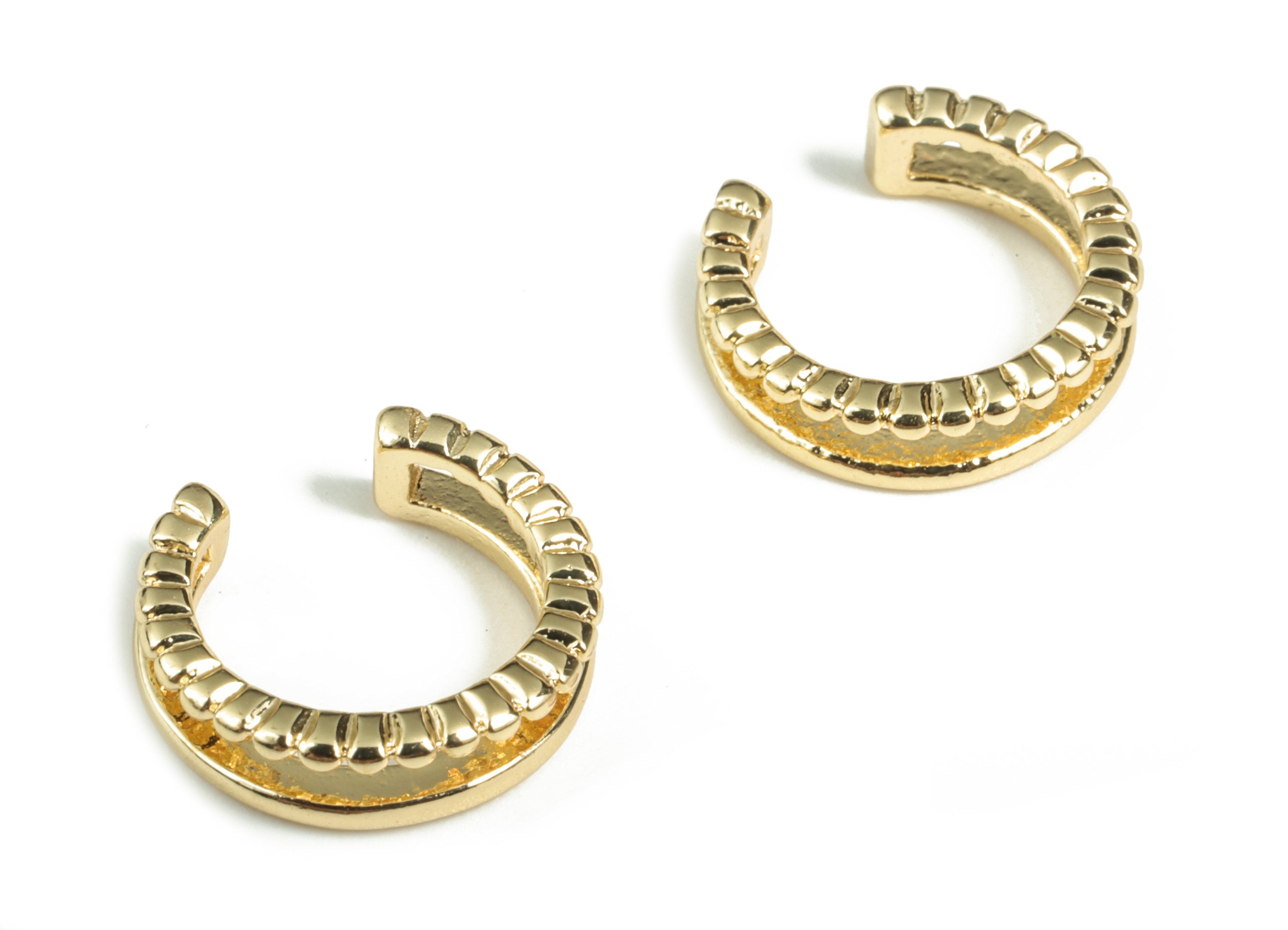 Thick Ear Cuff - Ear Cuff No Piercing - Gold Ear Cuff Jewelry - Ear Cuff Non Pierced – Jewelry Supplies - 12.89×12.02×2.2mm - RGP2829 - DOMEDBAZAAR