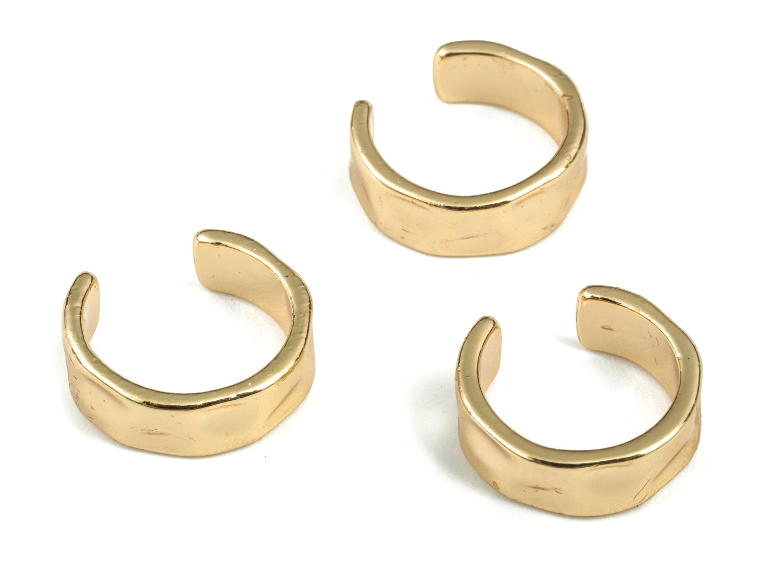 Brass Thick Ear Cuff - No Piercing Ear cuff – Earring Gold Jewelry - Non Pierced  Gold Fake Piercing - 13.27 x 12.65 x 1.38mm - RGP2832 - DOMEDBAZAAR