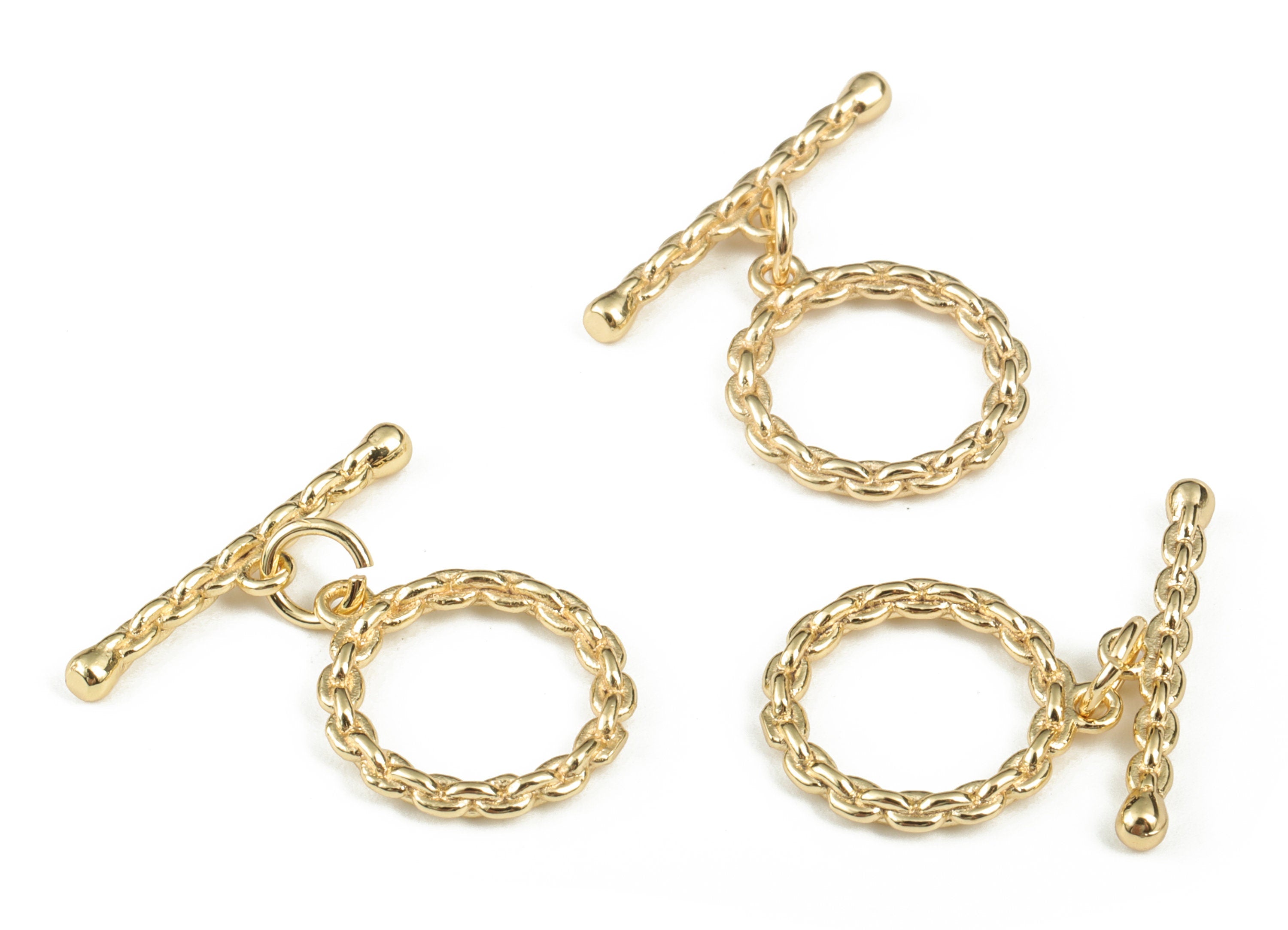 Gold Plated Toggle Clasp - 18K Gold Plated – Modern Jewelry Clasp - DIY Jewelry Making Supplies - 21.76x20.44x2.09mm - RGP2866 - DOMEDBAZAAR