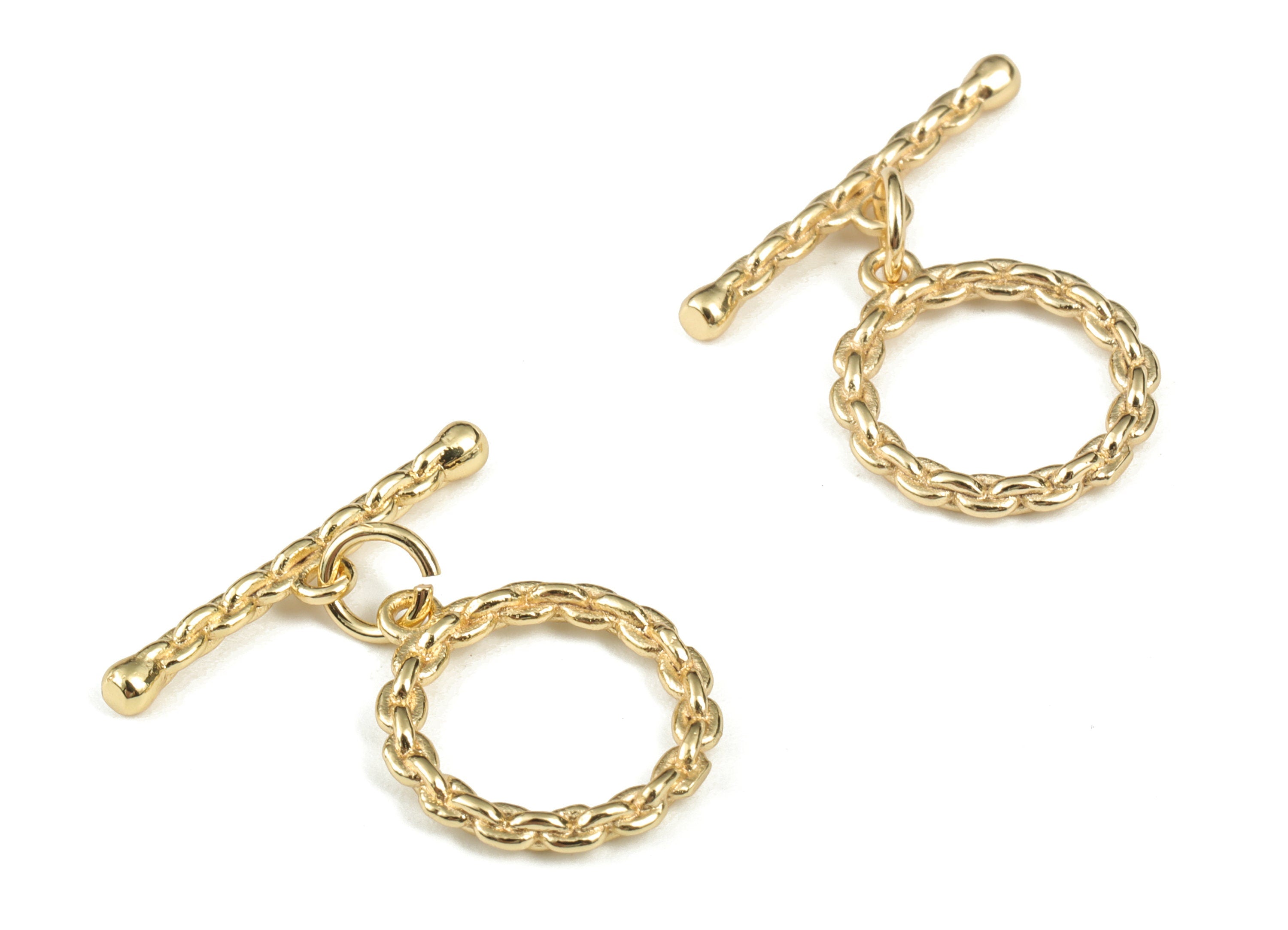 Gold Plated Toggle Clasp - 18K Gold Plated – Modern Jewelry Clasp - DIY Jewelry Making Supplies - 21.76x20.44x2.09mm - RGP2866 - DOMEDBAZAAR