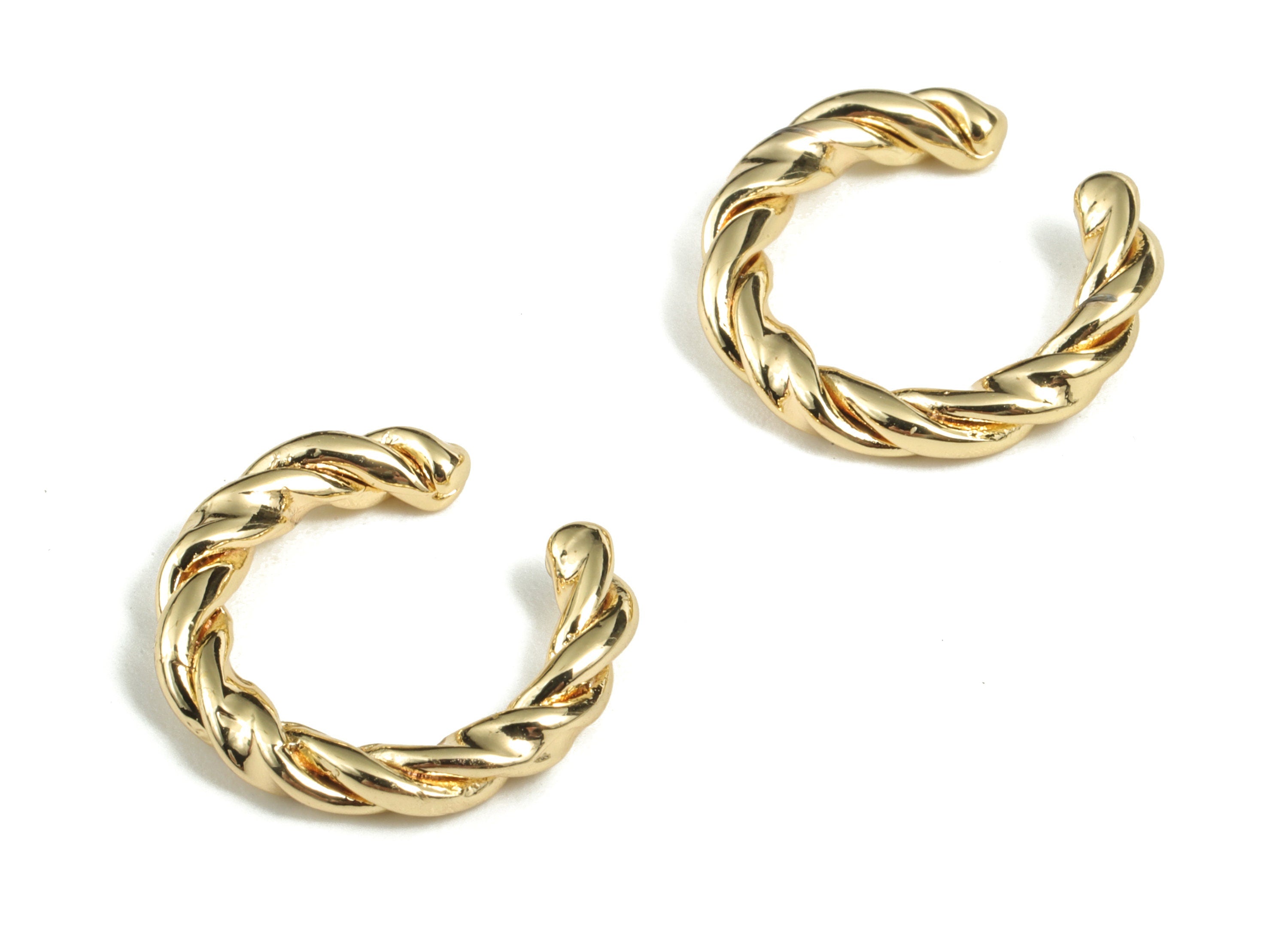 Ear Cuff No Piercing - Ear Cuff – Earring Gold Cuff - Ear Cuff Non Pierced - Fake Piercing Earrings - 16.18x15.41x2.54mm - RGP2904 - DOMEDBAZAAR