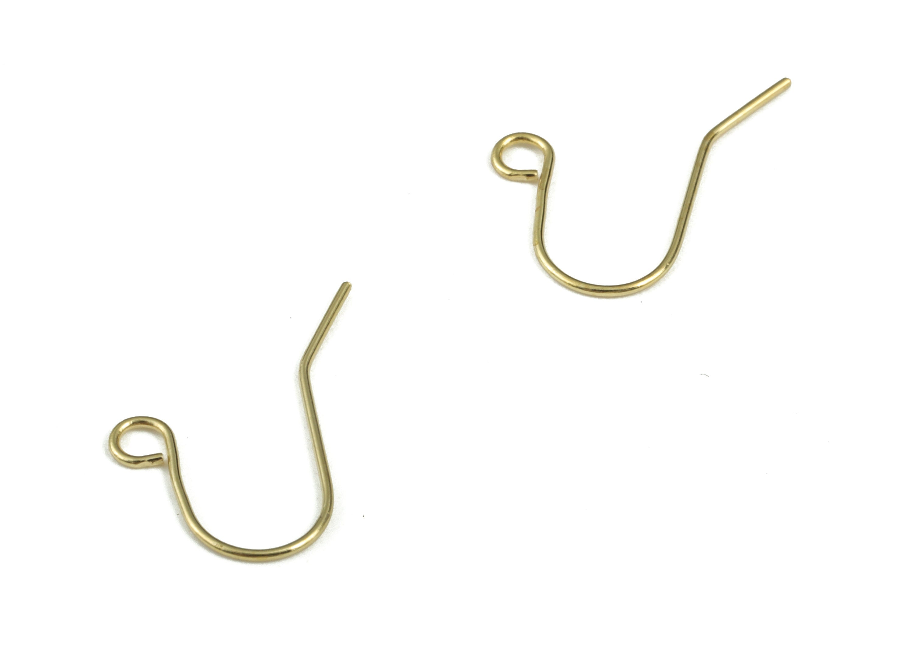 Raw Brass Hook Charms - Brass Earring Connector- Raw Brass Earring Charms - Brass Wire Pendant - Jewelry Supplies - 17.64x13.54x0.6mm-PP3761 - DOMEDBAZAAR