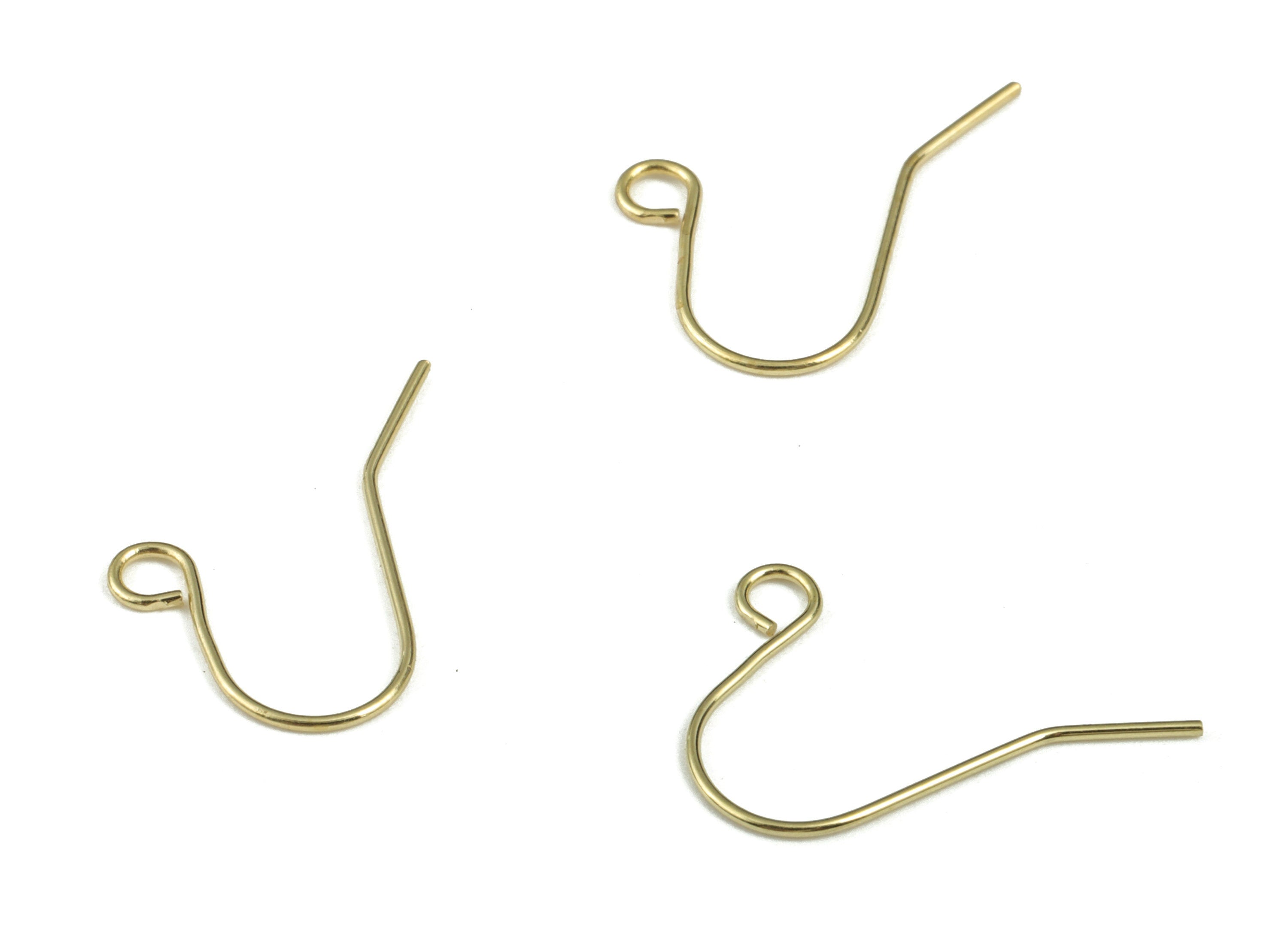 Raw Brass Hook Charms - Brass Earring Connector- Raw Brass Earring Charms - Brass Wire Pendant - Jewelry Supplies - 17.64x13.54x0.6mm-PP3761 - DOMEDBAZAAR