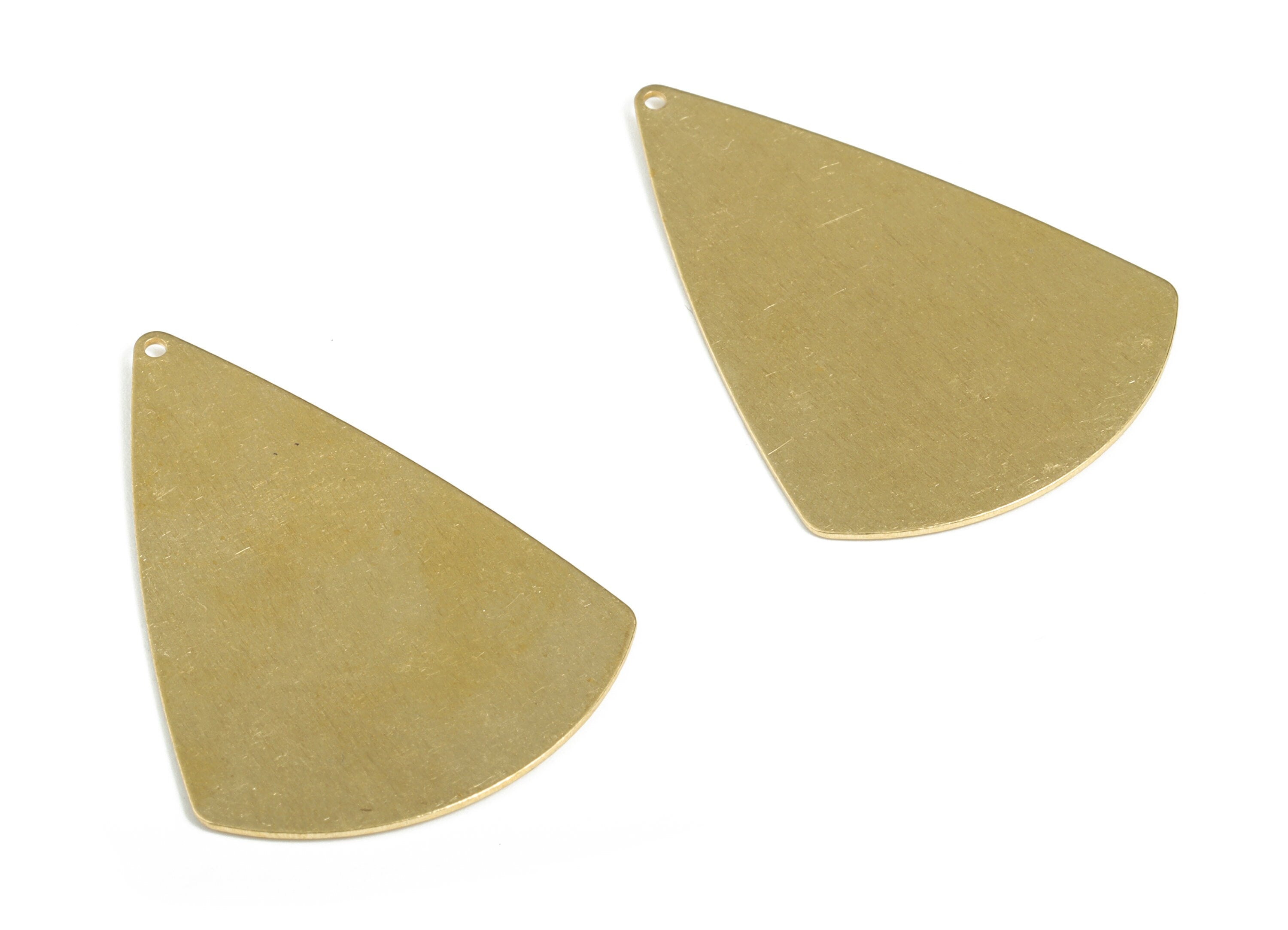 Personalized stamping blank - Brass Drop Earring Charms - Raw Brass Drop Pendant - Earring Findings  - 42x30x0.8mm - PP3770 - DOMEDBAZAAR