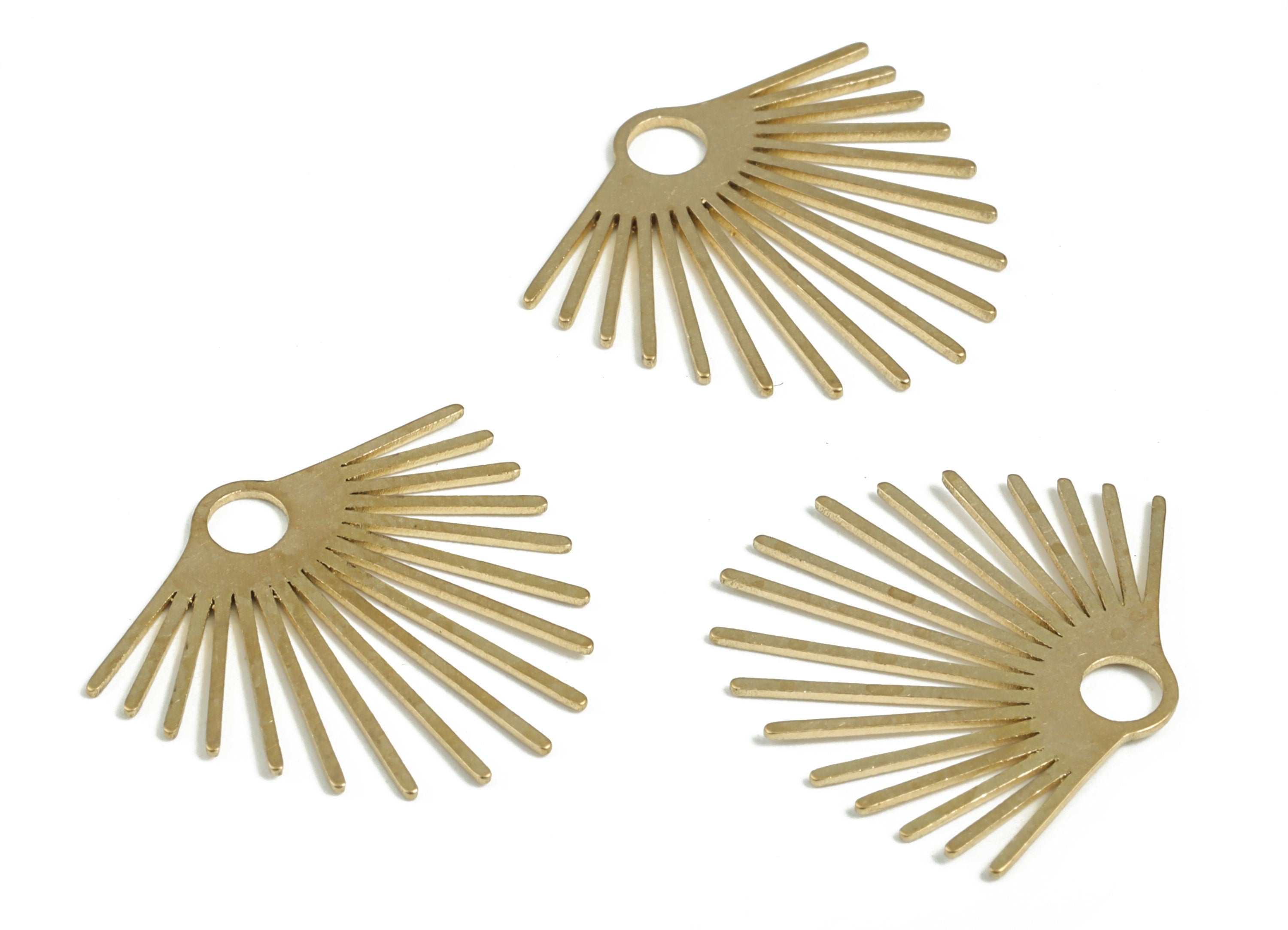 Brass Fringe Earring Charms - Raw Brass Fringe Pendant - Earring Findings - DIY Jewelry Making Supplies - 22.93x20.7x0.7mm - PP3936 - DOMEDBAZAAR