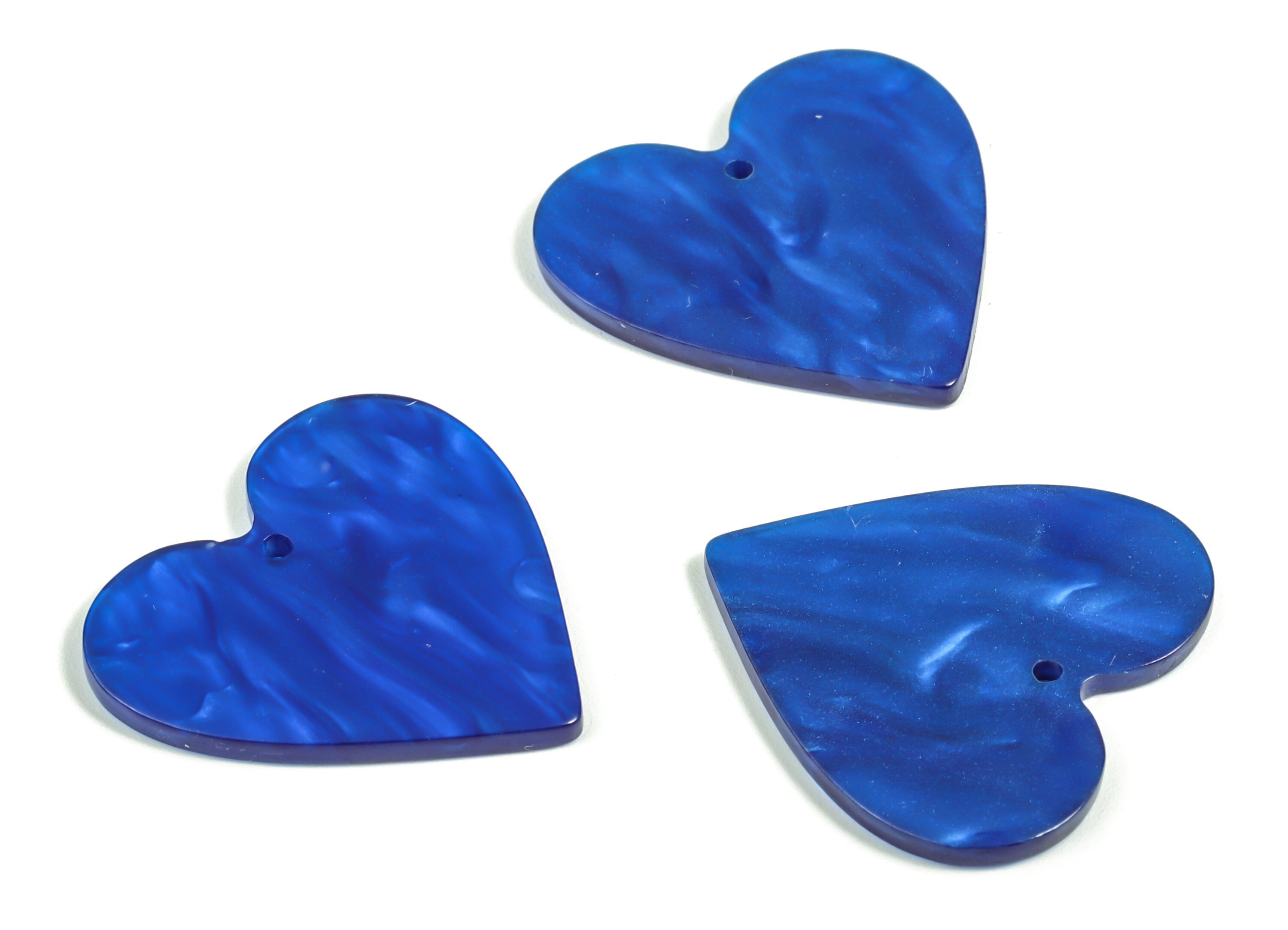 Acrylic Heart Earring Charms - Heart Pendant - Earring Findings - Jewelry Supplies - Color Code: A602 - 31.82x31.25x2.36mm - AC1431-A602 - DOMEDBAZAAR