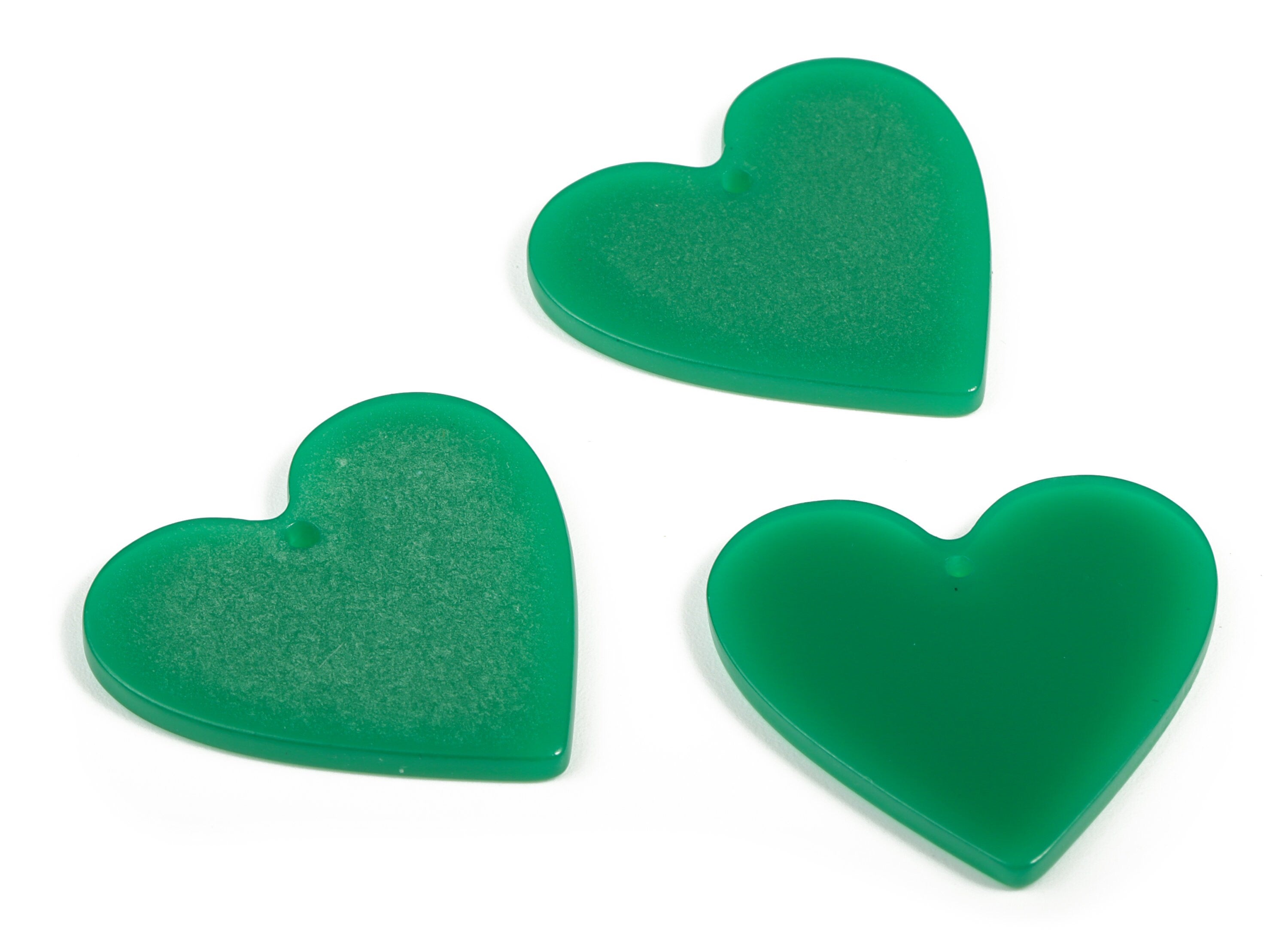 Acrylic Heart Earring Charms - Heart Pendant - Earring Findings - Jewelry Supplies - Color Code: A617 - 31.52x31.18x2.35mm - AC1431-A617 - DOMEDBAZAAR