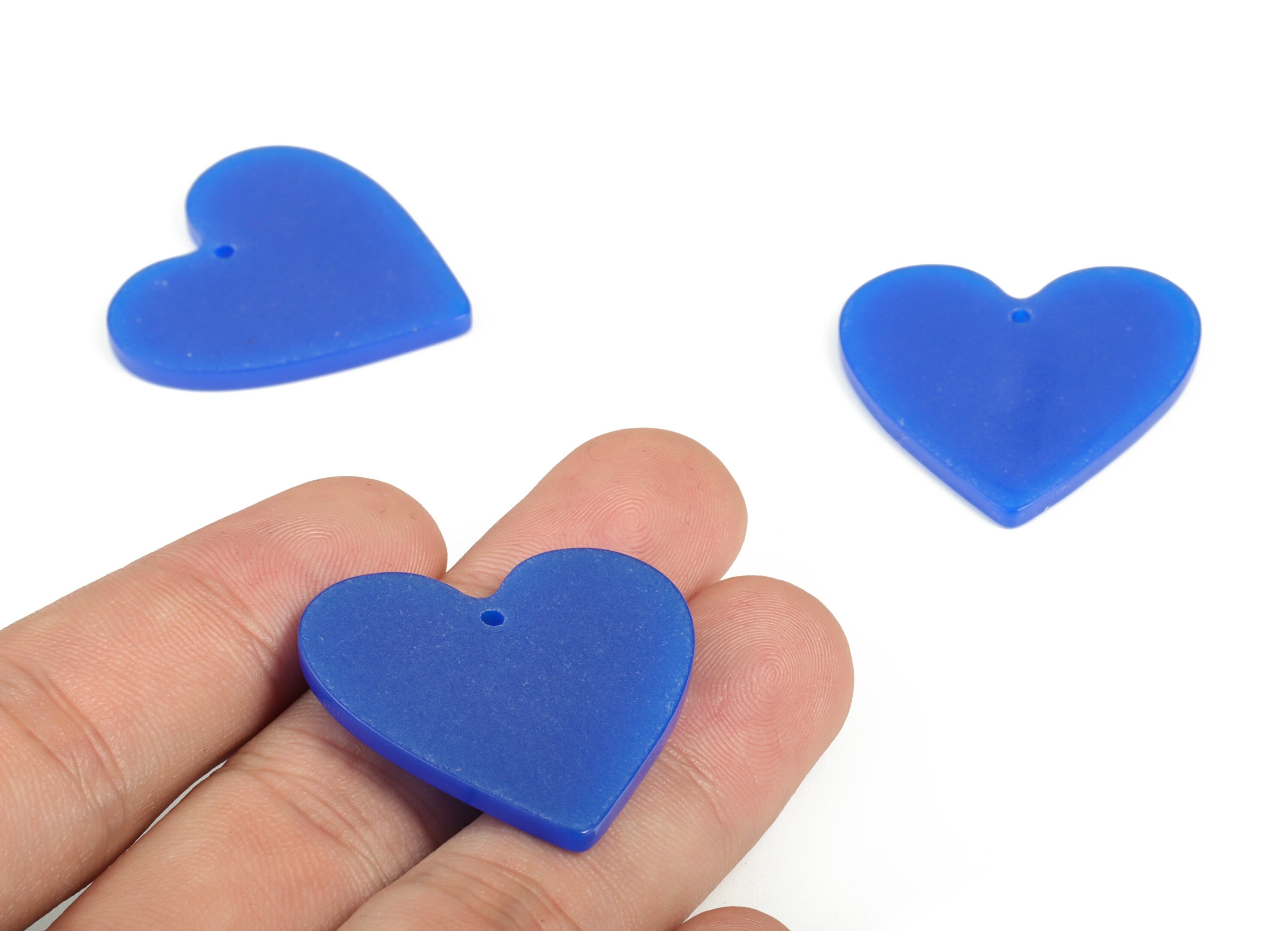 Acrylic Heart Earring Charms - Heart Pendant - Earring Findings - Jewelry Supplies - Color Code: A618 - 31.77x31.25x2.38mm - AC1431-A618 - DOMEDBAZAAR