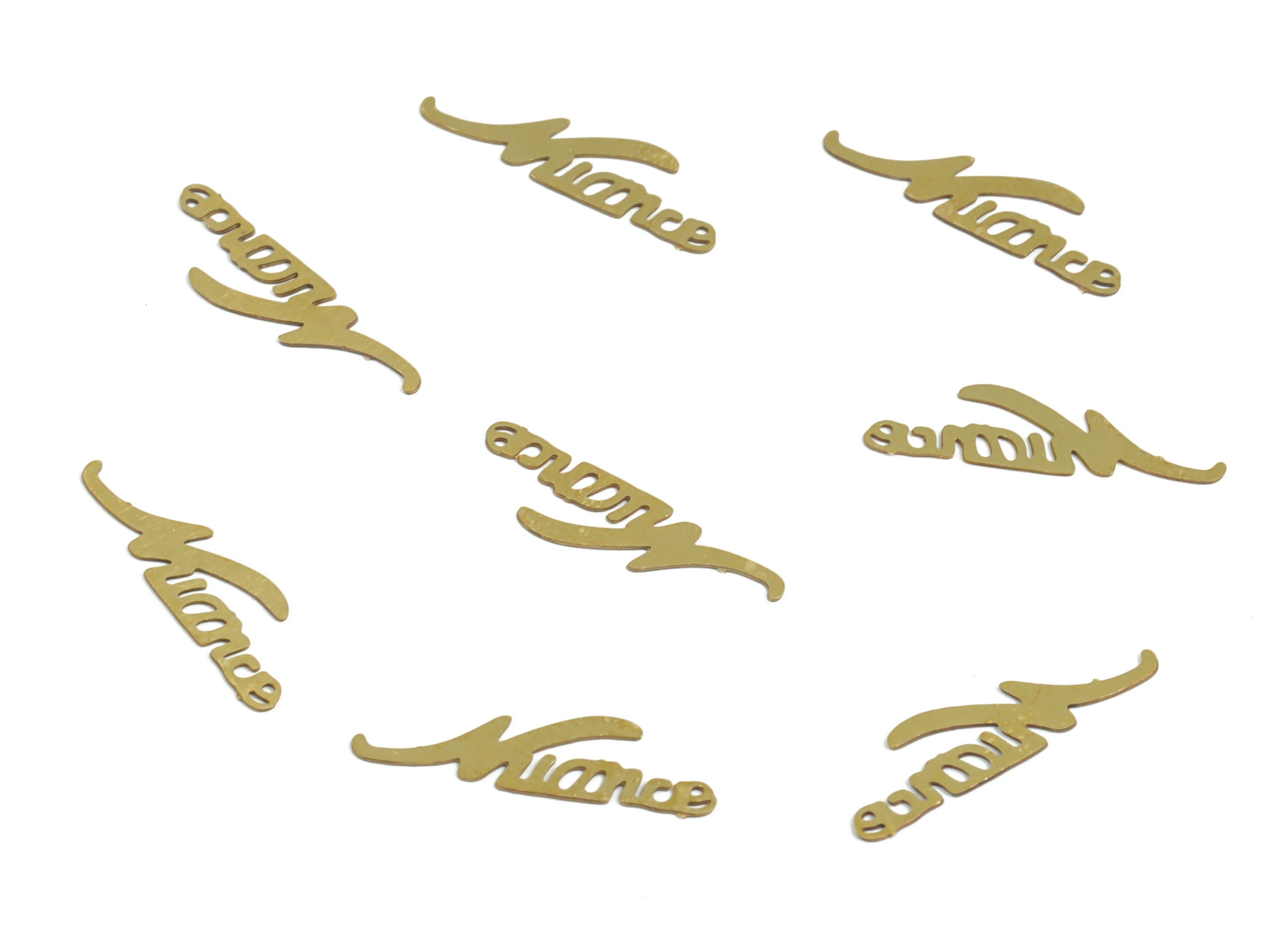 Raw Brass English Alphabet Charms – Brass Alphabet Earring Charm – Alphabet Pendant Charm – Jewelry Supplies – 16.71x4.56x0.3mm – JJC11802 - DOMEDBAZAAR