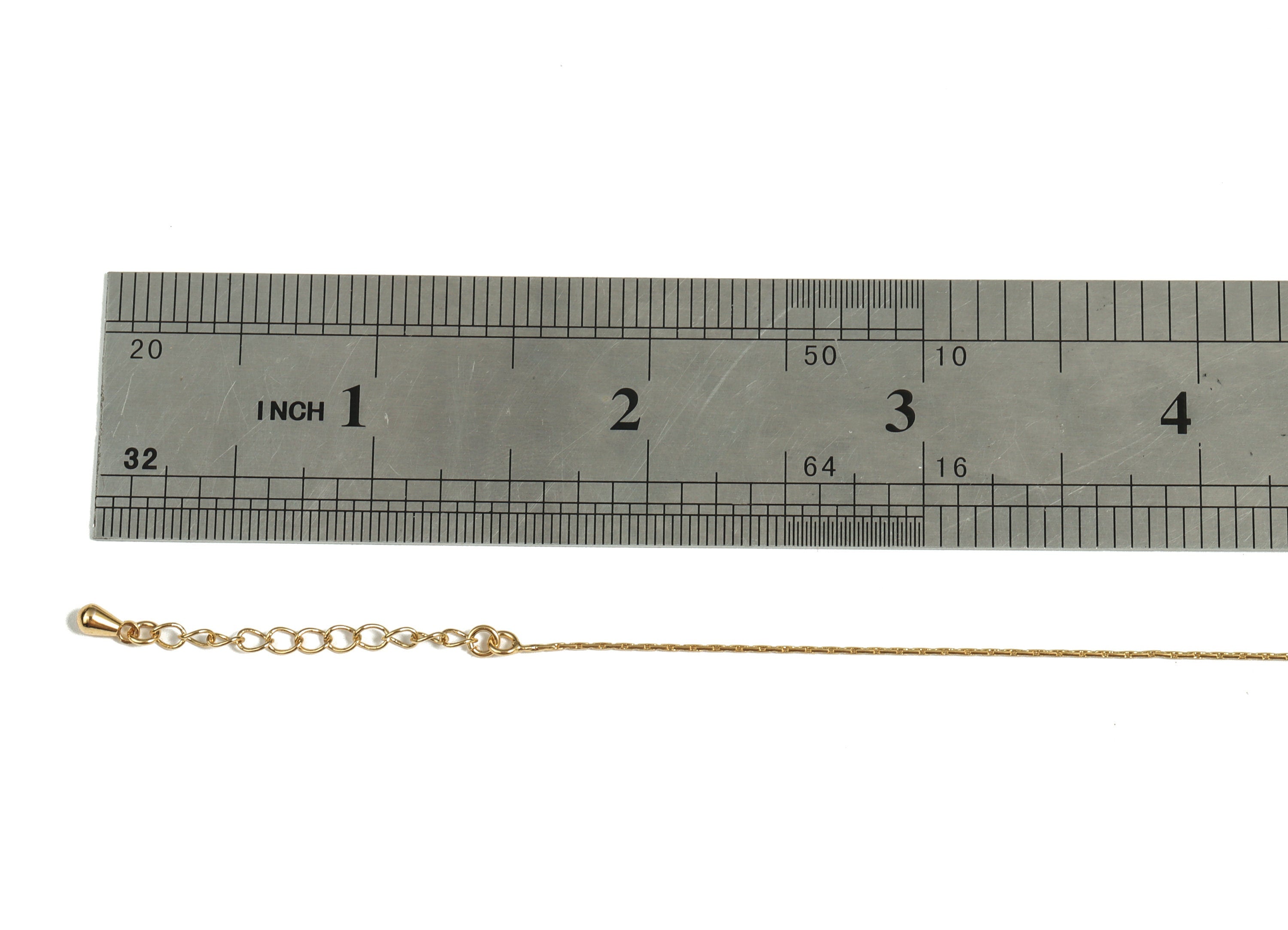 Gold Finished Snake Chain - 19.7 Inch Brass Snake Chain - 18K Real Gold Plated Brass -  0.12&quot;&quot; x 0.02&quot;&quot; - RGP2935 - DOMEDBAZAAR